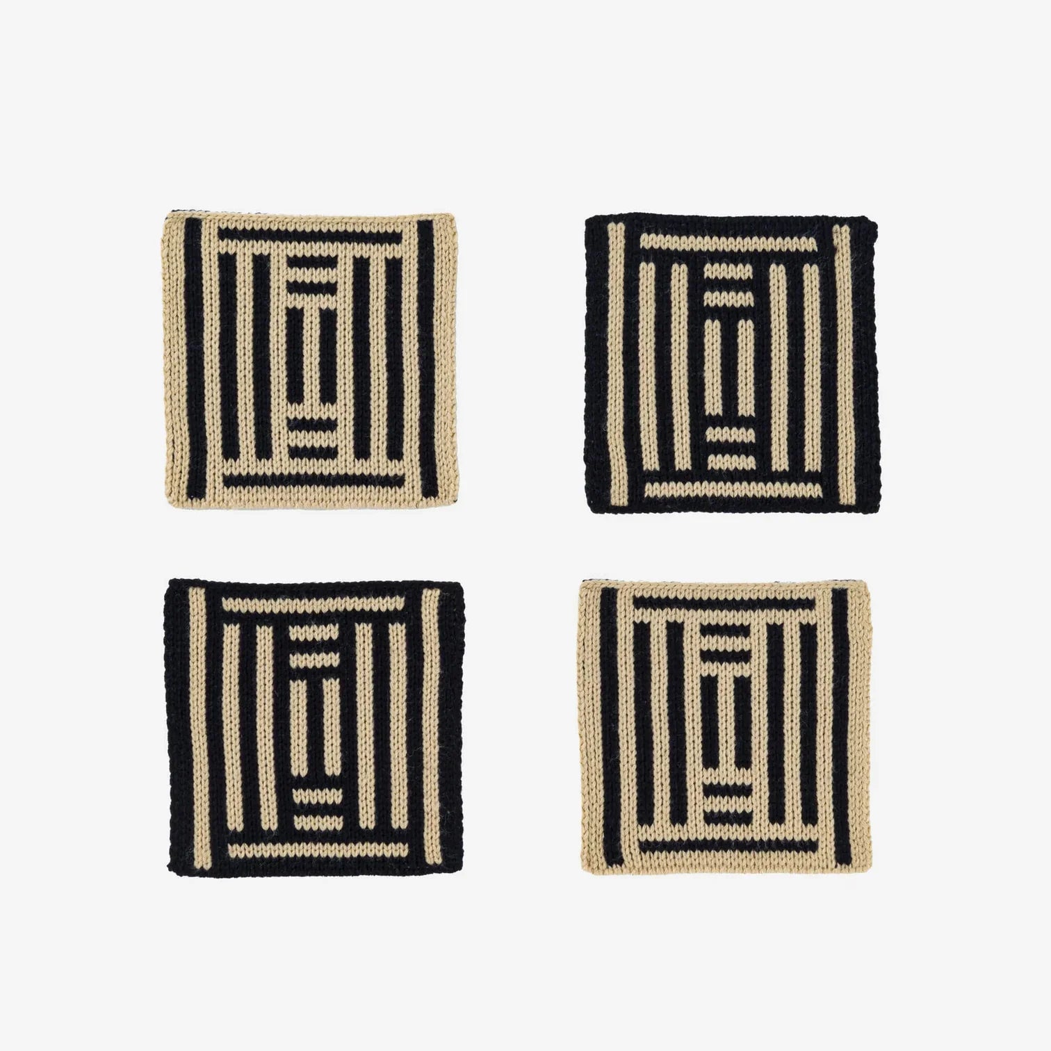 "Columns" Knit Coaster Set by Verloop