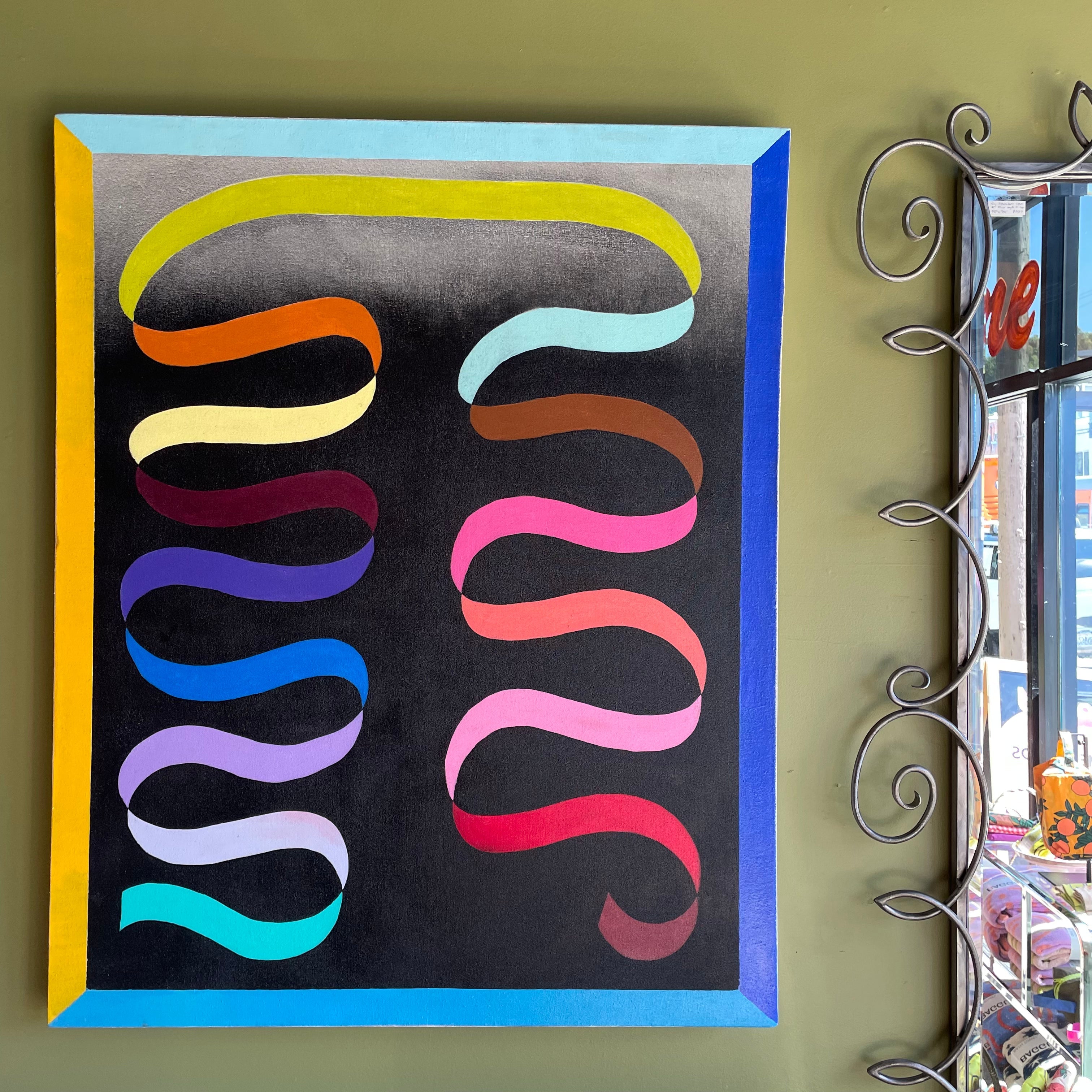 Dual Ribbon : Acrylic on Canvas by Winston Willingham