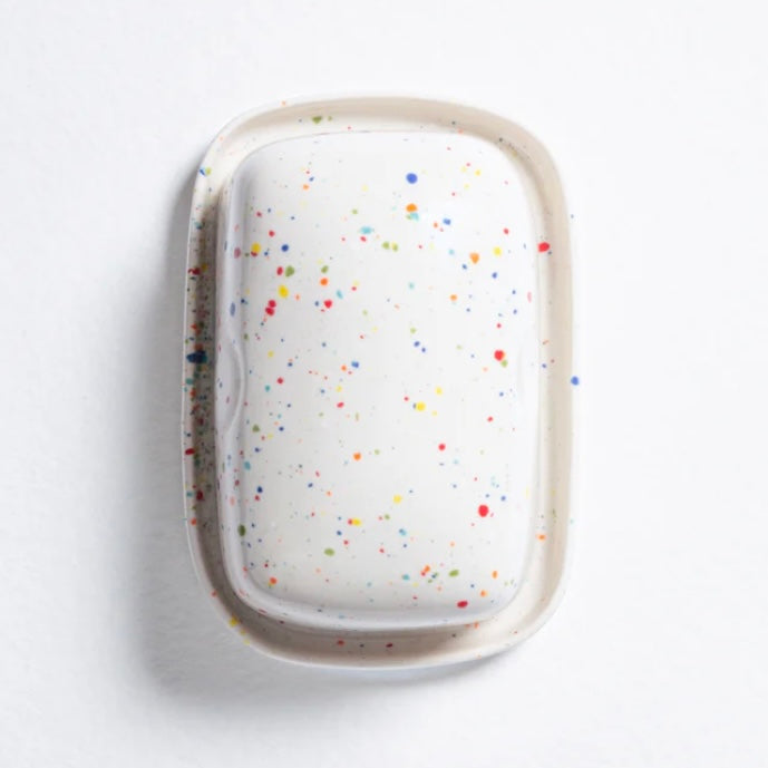Speckled Ceramic Butter Dish by Egg Back Home