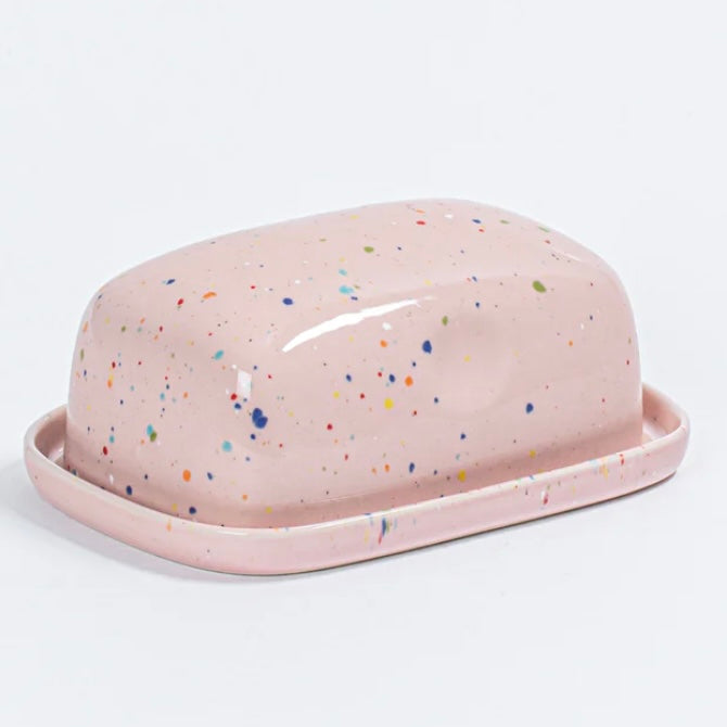 Speckled Ceramic Butter Dish by Egg Back Home