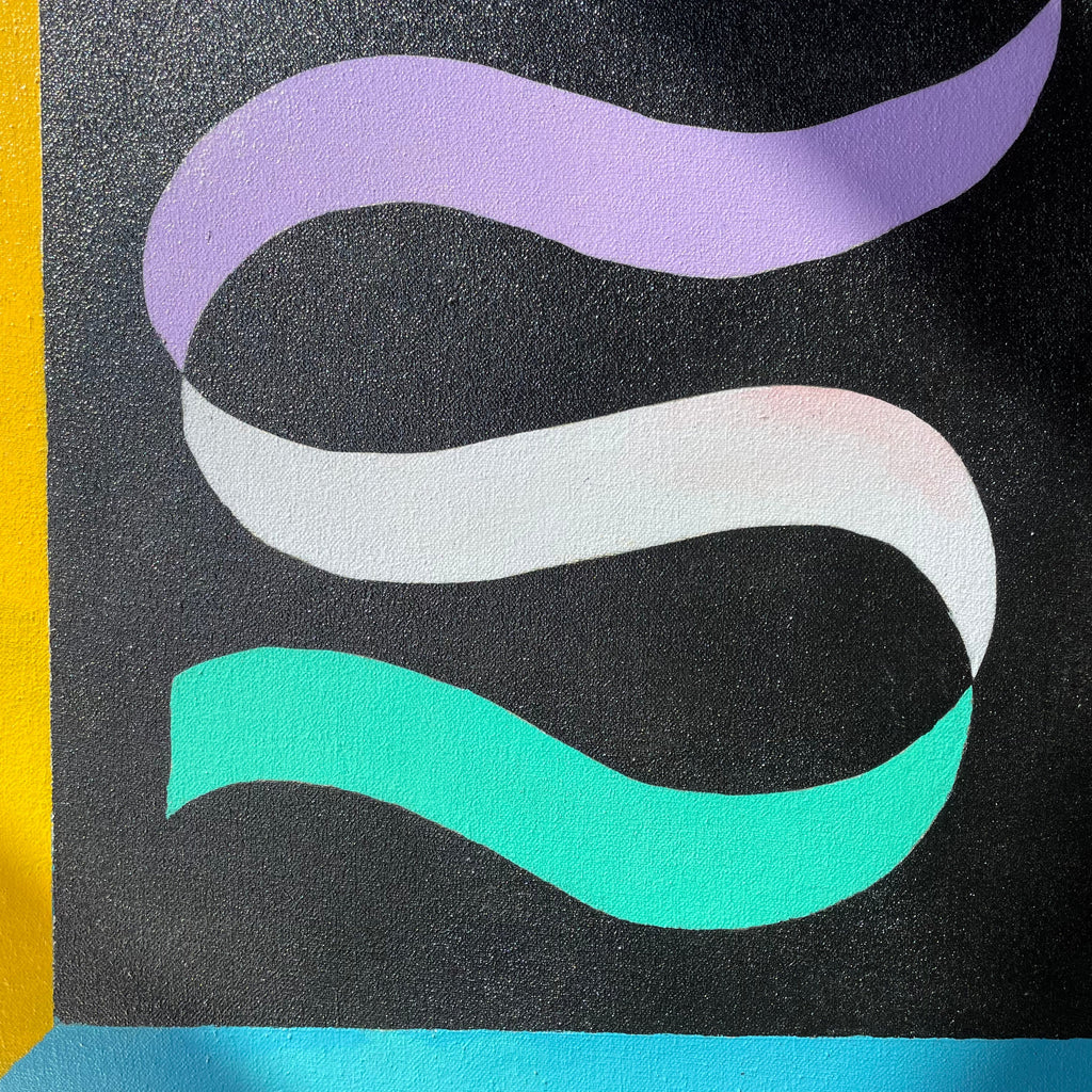 Dual Ribbon : Acrylic on Canvas by Winston Willingham