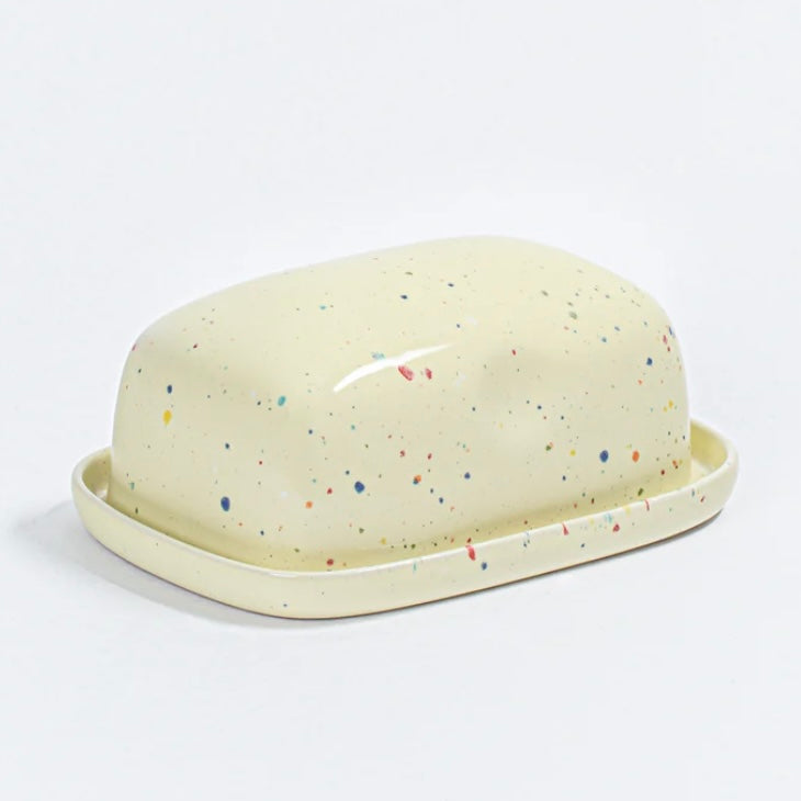 Speckled Ceramic Butter Dish by Egg Back Home
