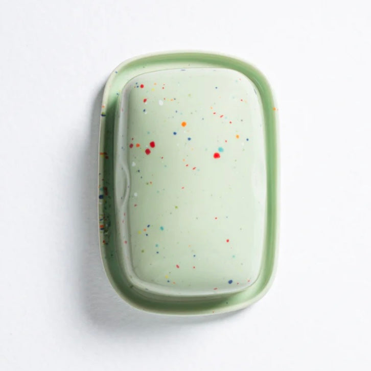 Speckled Ceramic Butter Dish by Egg Back Home
