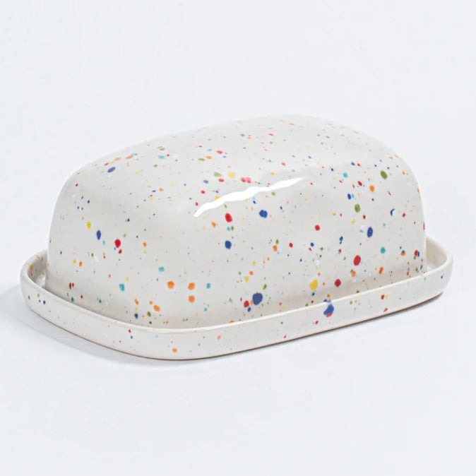 Speckled Ceramic Butter Dish by Egg Back Home