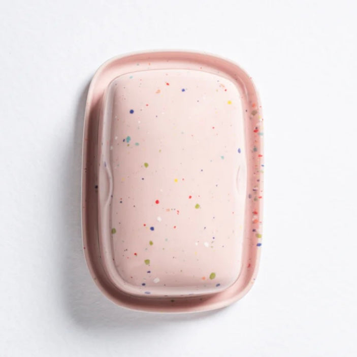 Speckled Ceramic Butter Dish by Egg Back Home