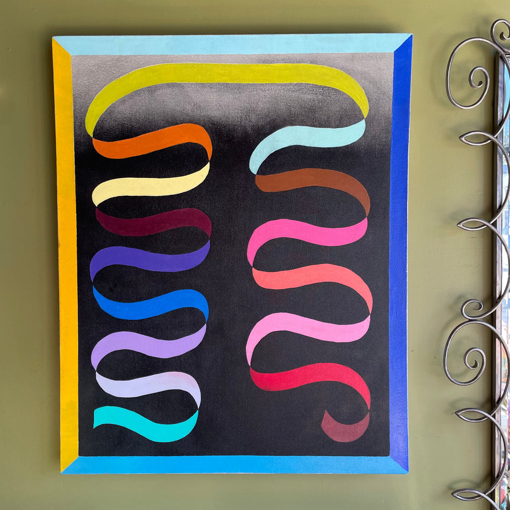 Dual Ribbon : Acrylic on Canvas by Winston Willingham