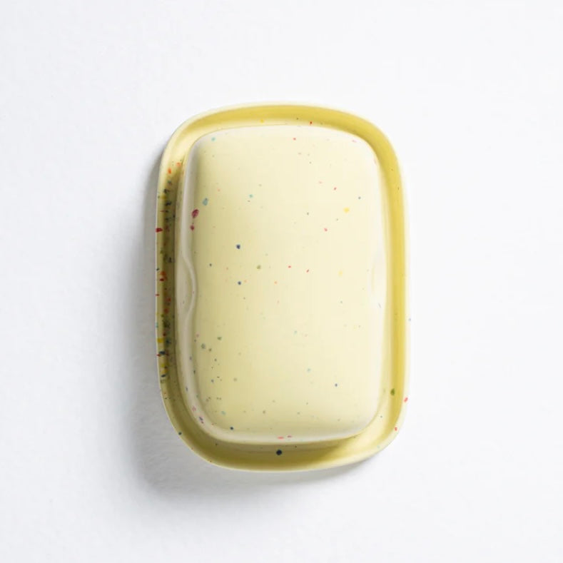 Speckled Ceramic Butter Dish by Egg Back Home