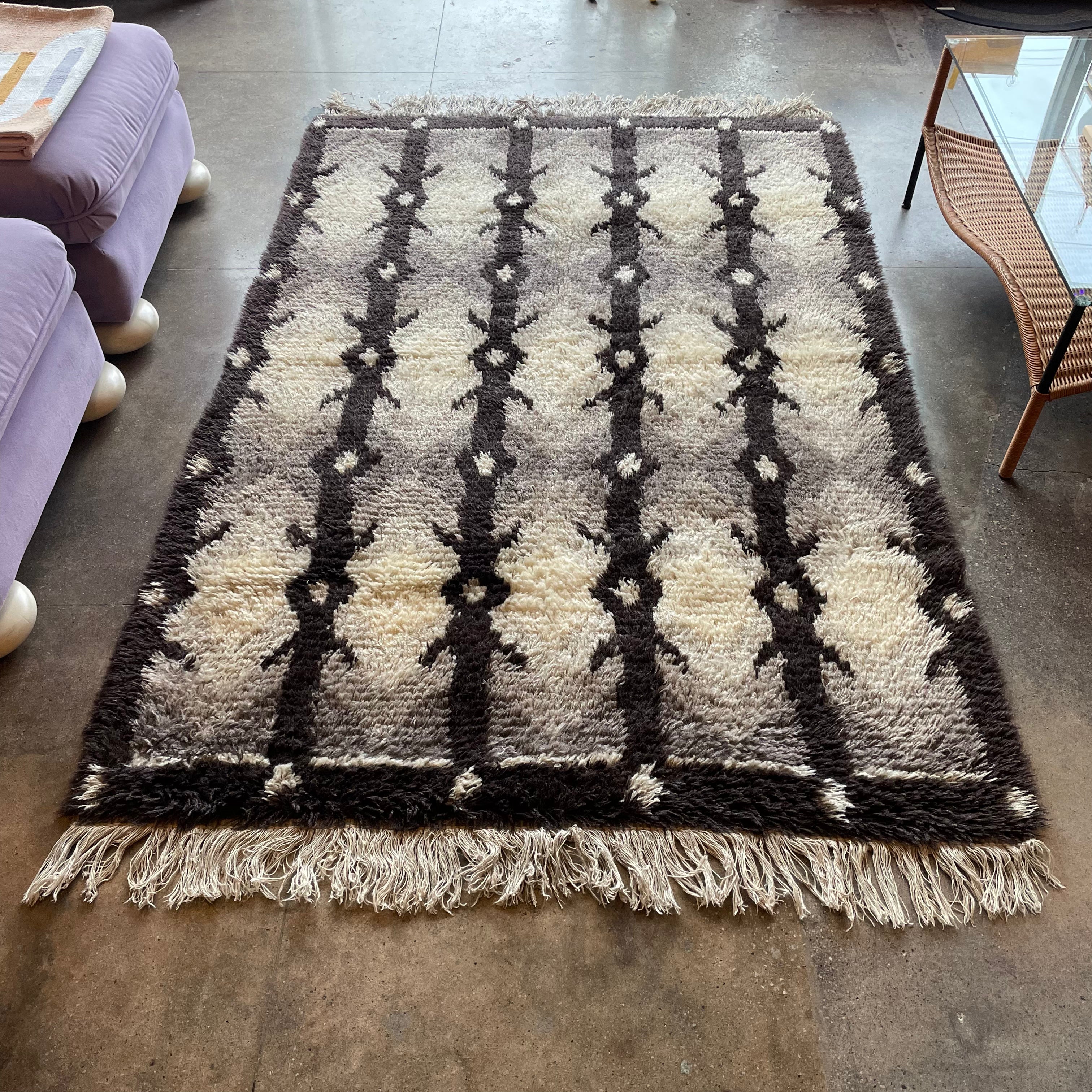 4’3” x 7” Vintage 1970’s Rya Rug
