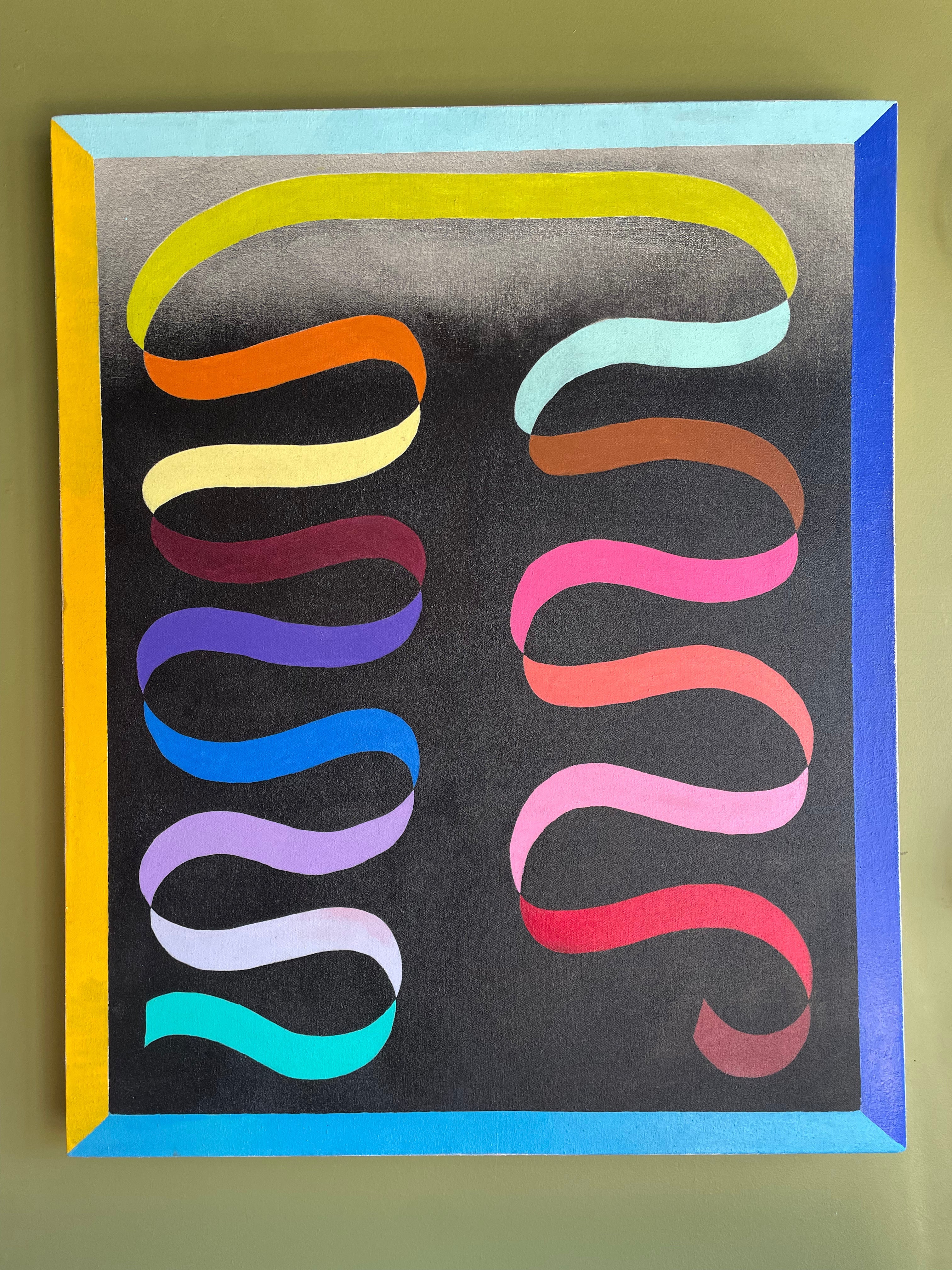 Dual Ribbon : Acrylic on Canvas by Winston Willingham