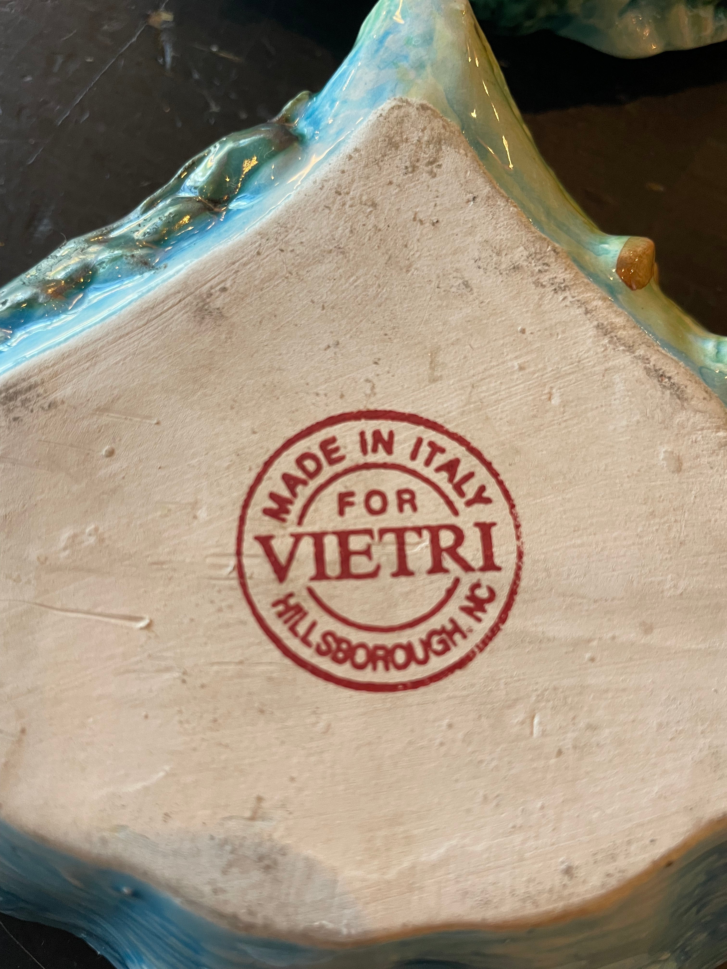 Vintage Italian Ceramic Clam Jewelry Box by Vietri
