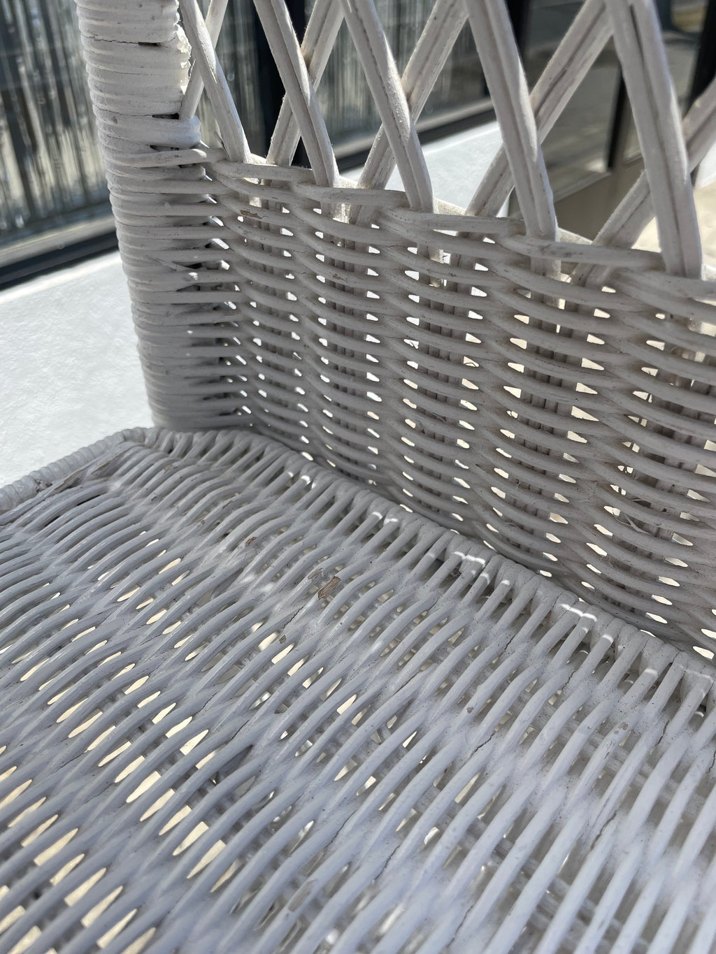 1970's Wicker Shelving Unit - 73" Tall