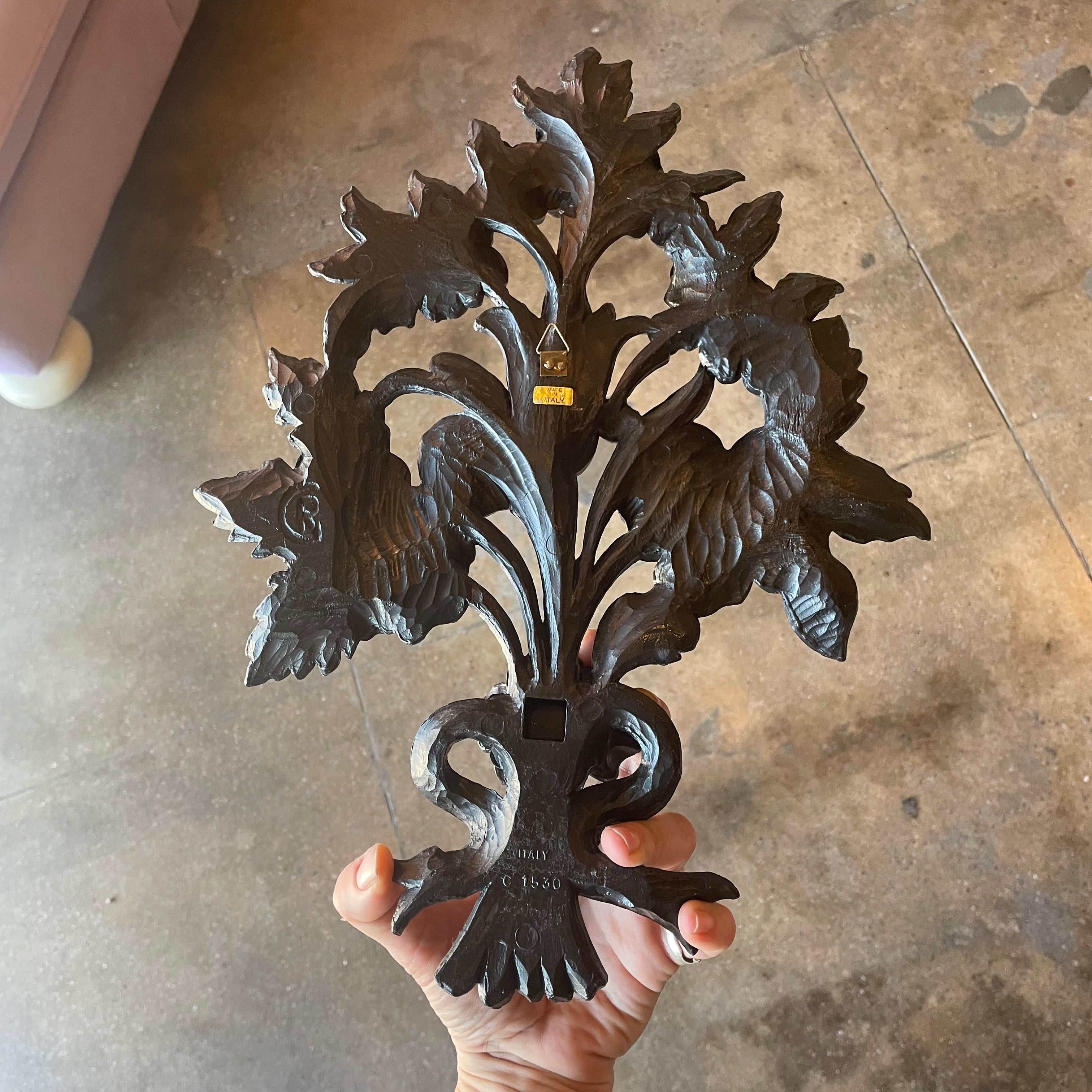 Vintage Italian Floral Wall Hanging