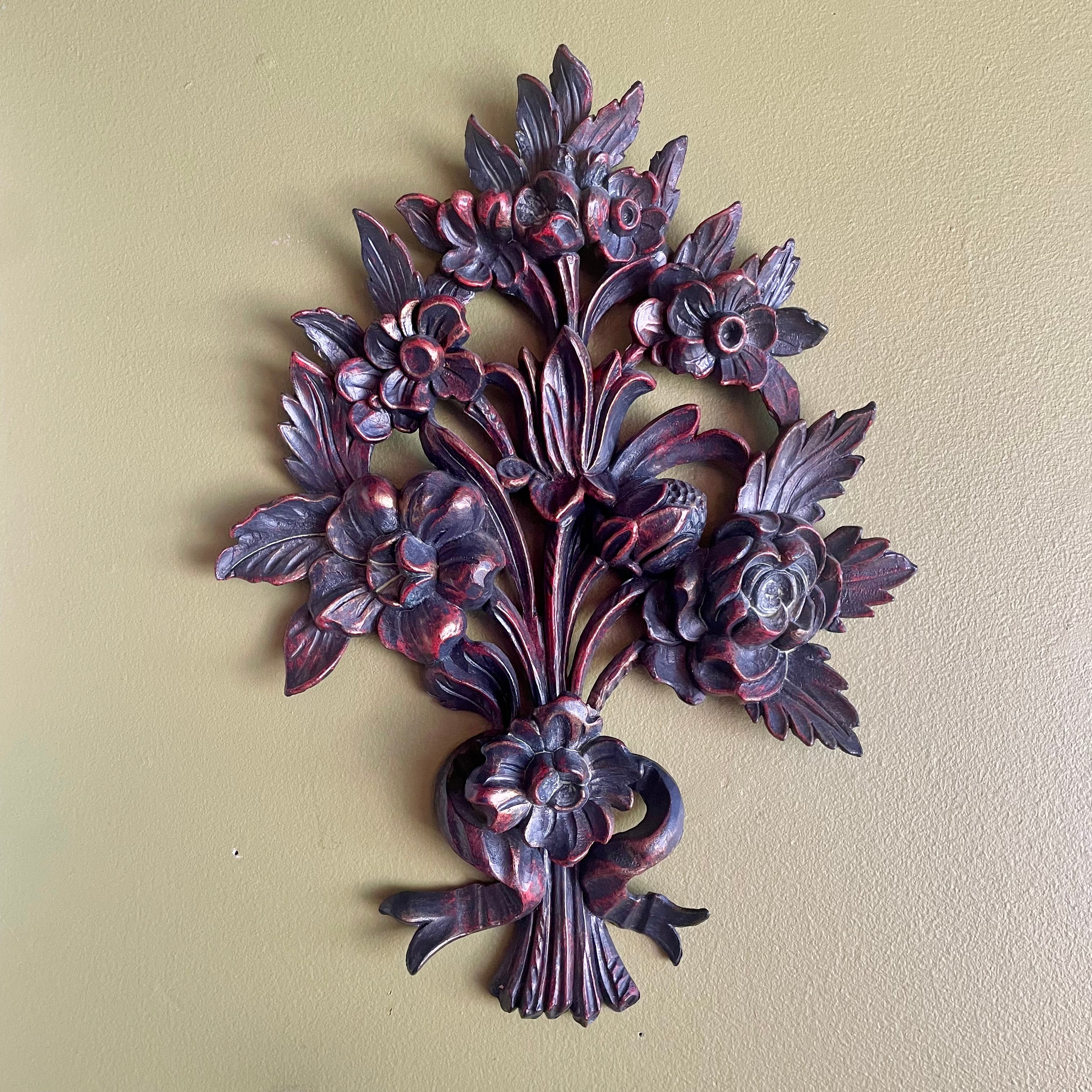 Vintage Italian Floral Wall Hanging