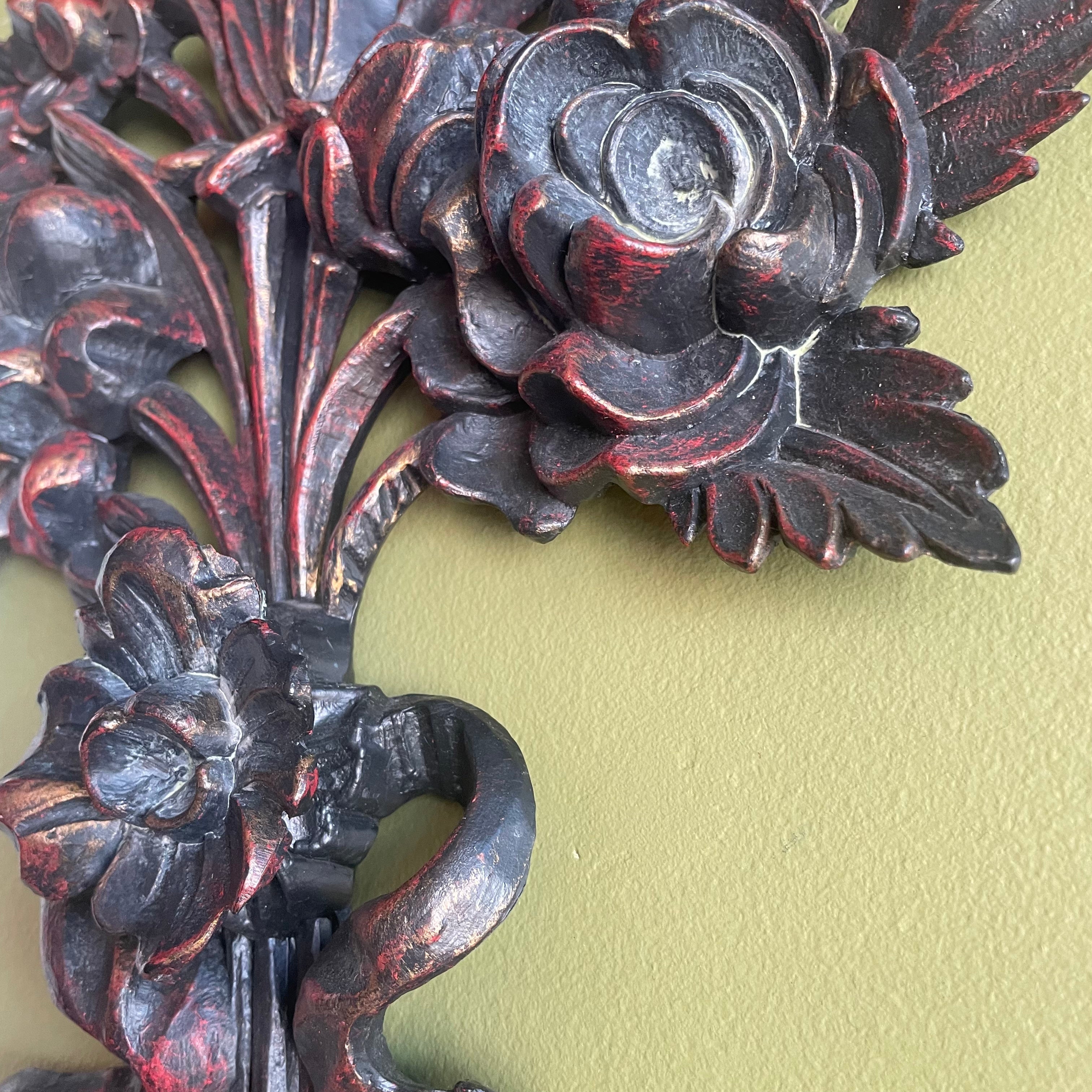 Vintage Italian Floral Wall Hanging