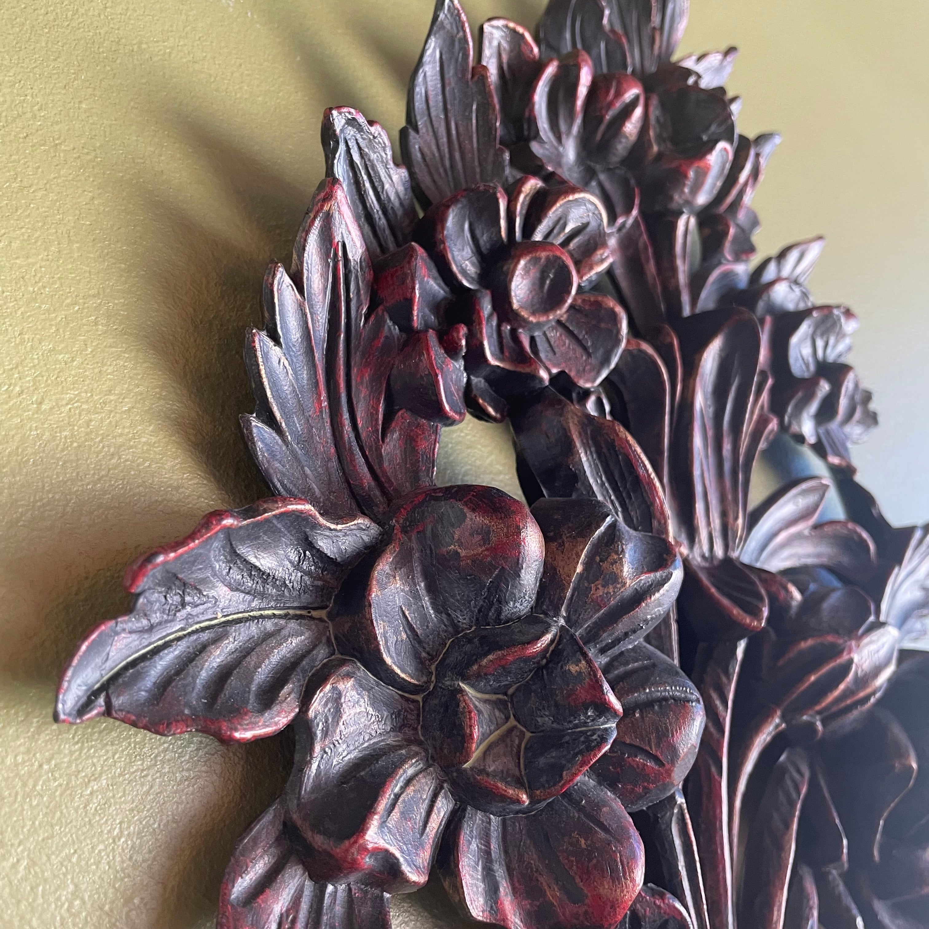 Vintage Italian Floral Wall Hanging