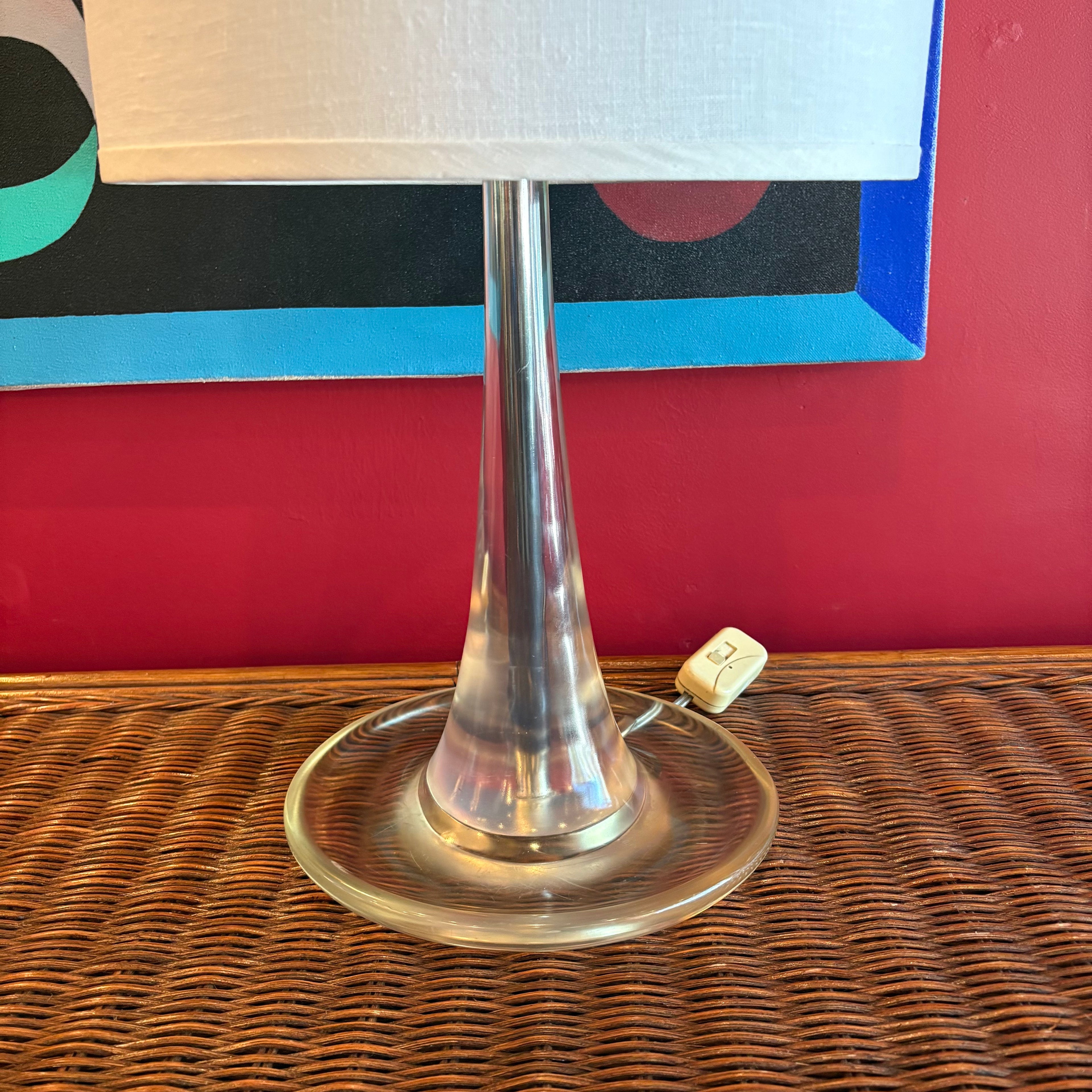 1970's Lucite Table Lamp