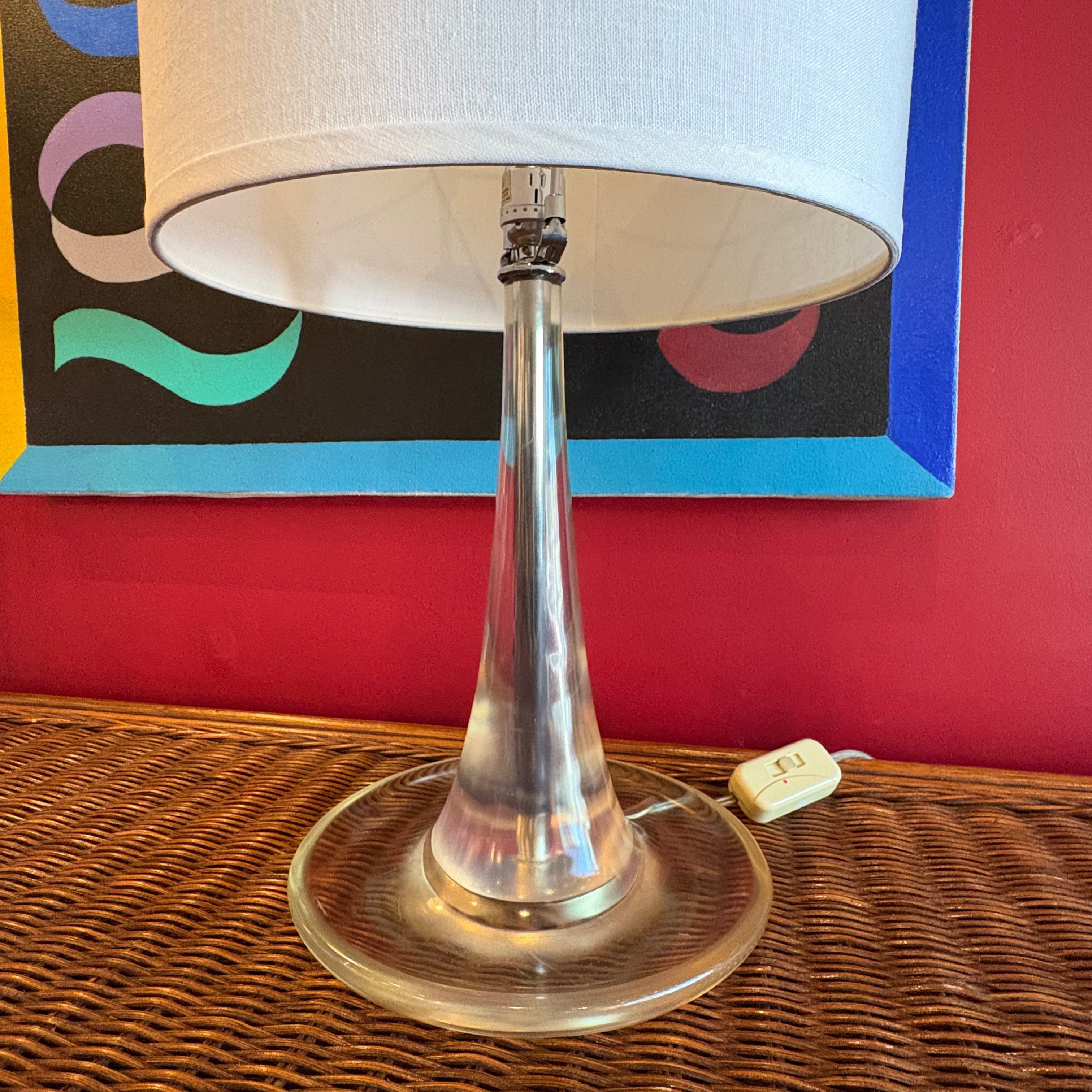 1970's Lucite Table Lamp