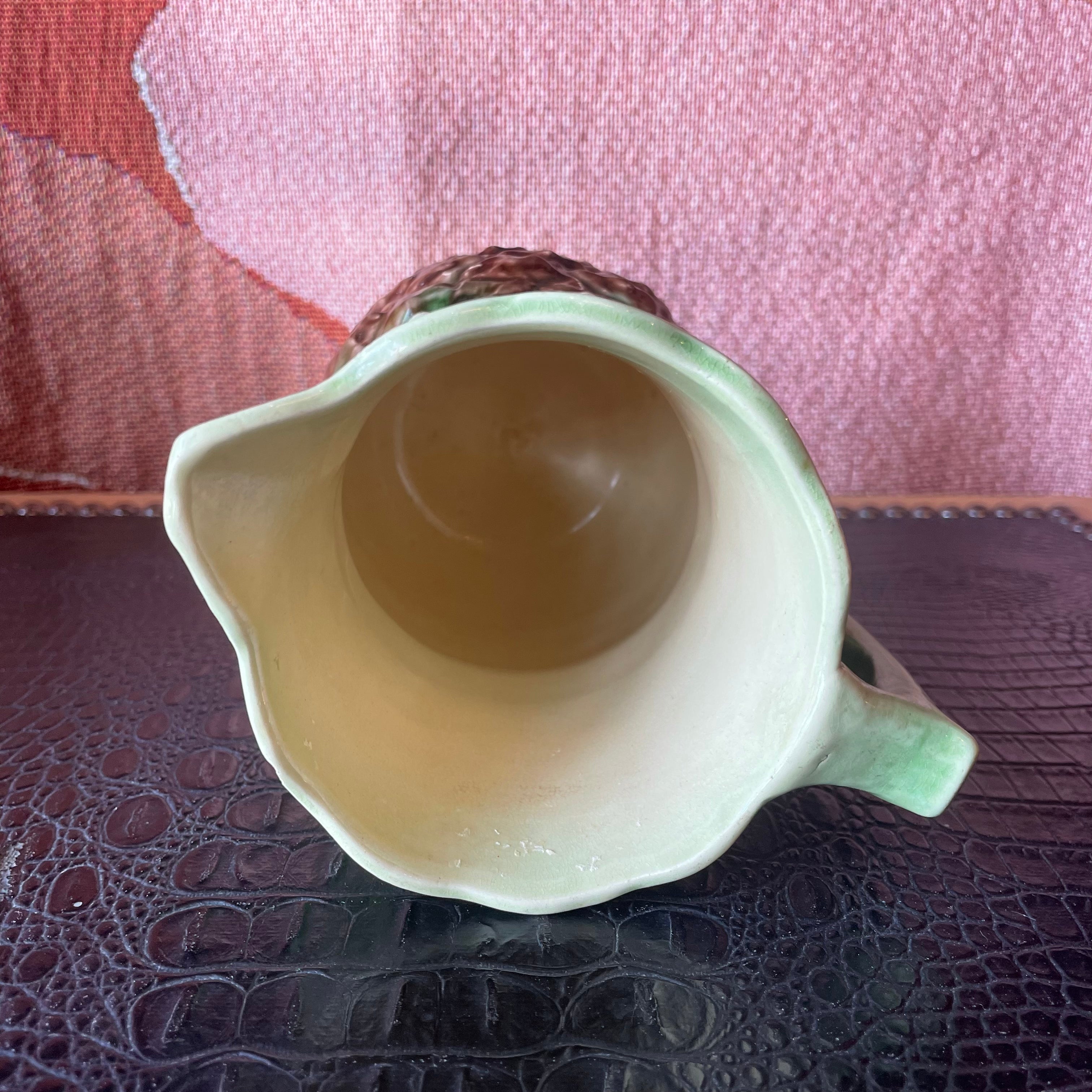 Vintage Italian Majolica Pineapple Pitcher