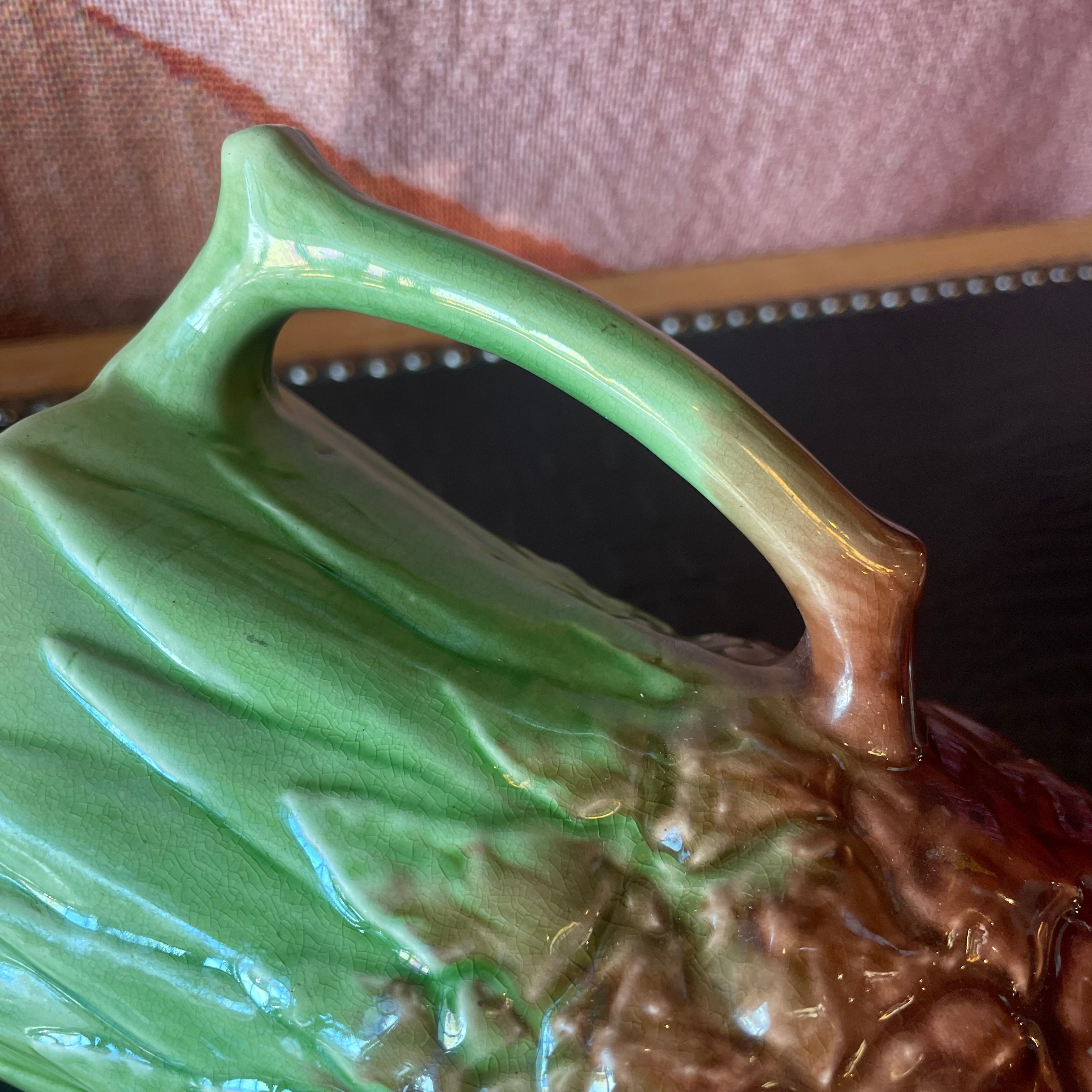 Vintage Italian Majolica Pineapple Pitcher