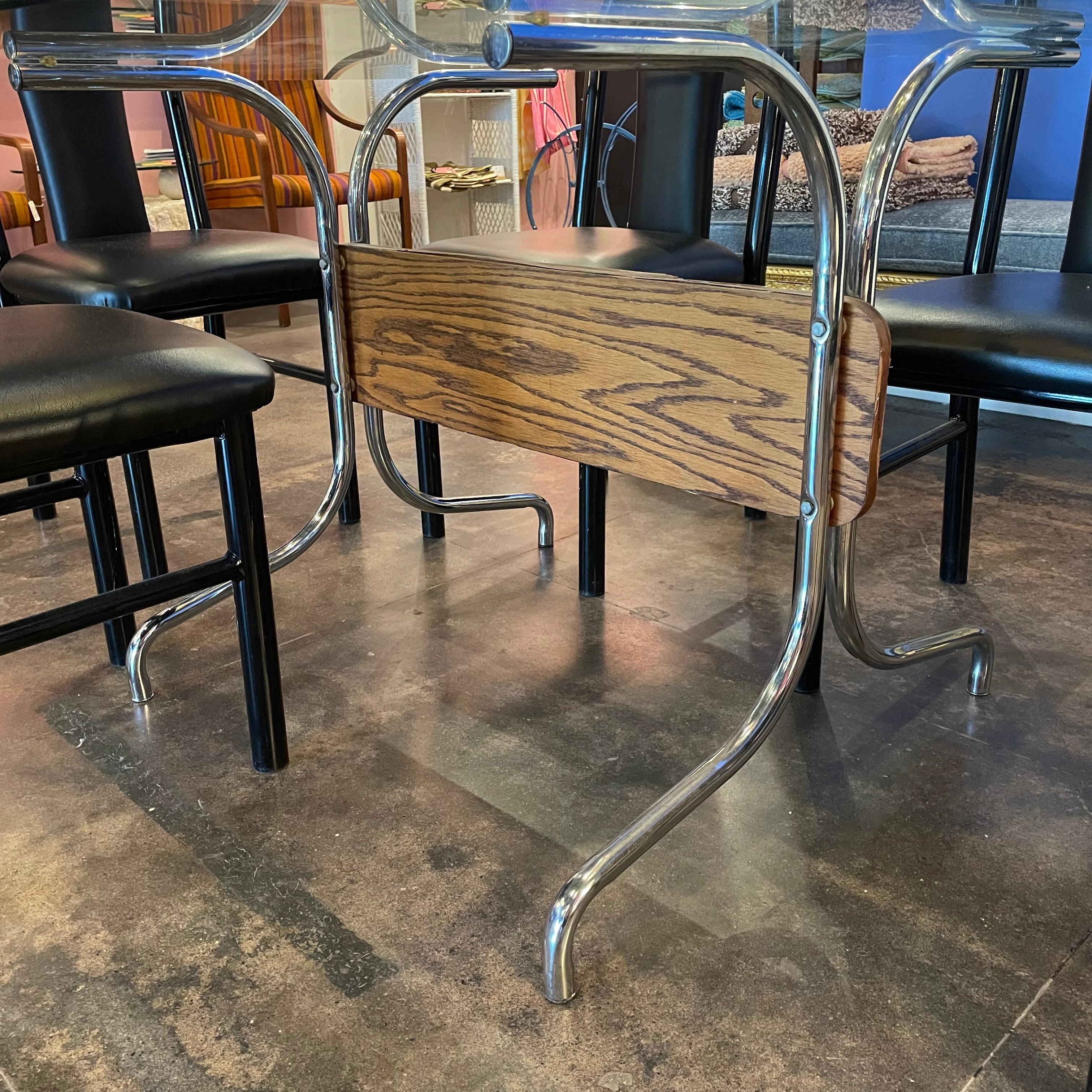 1970's Chrome + Glass Dining Table
