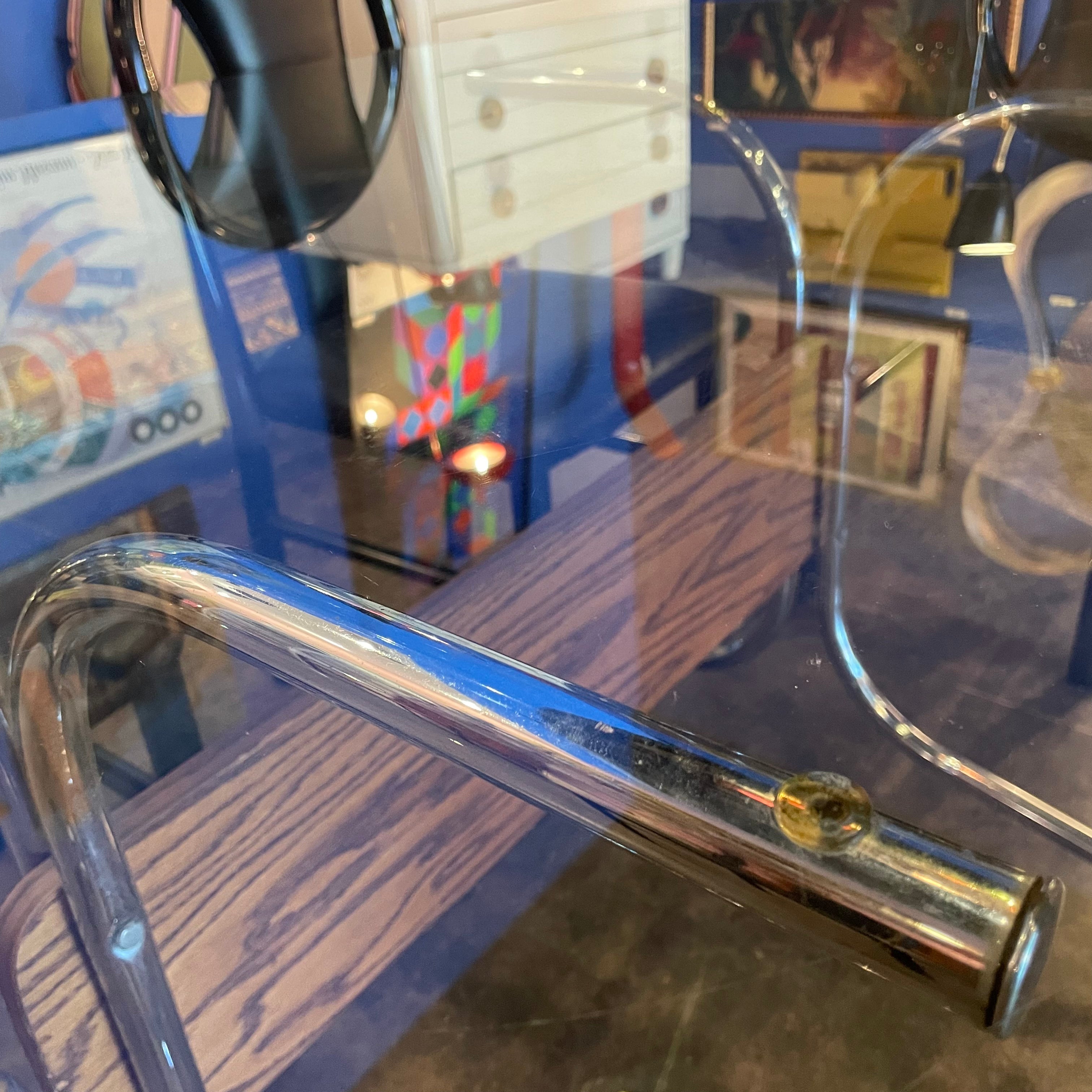 1970's Chrome + Glass Dining Table