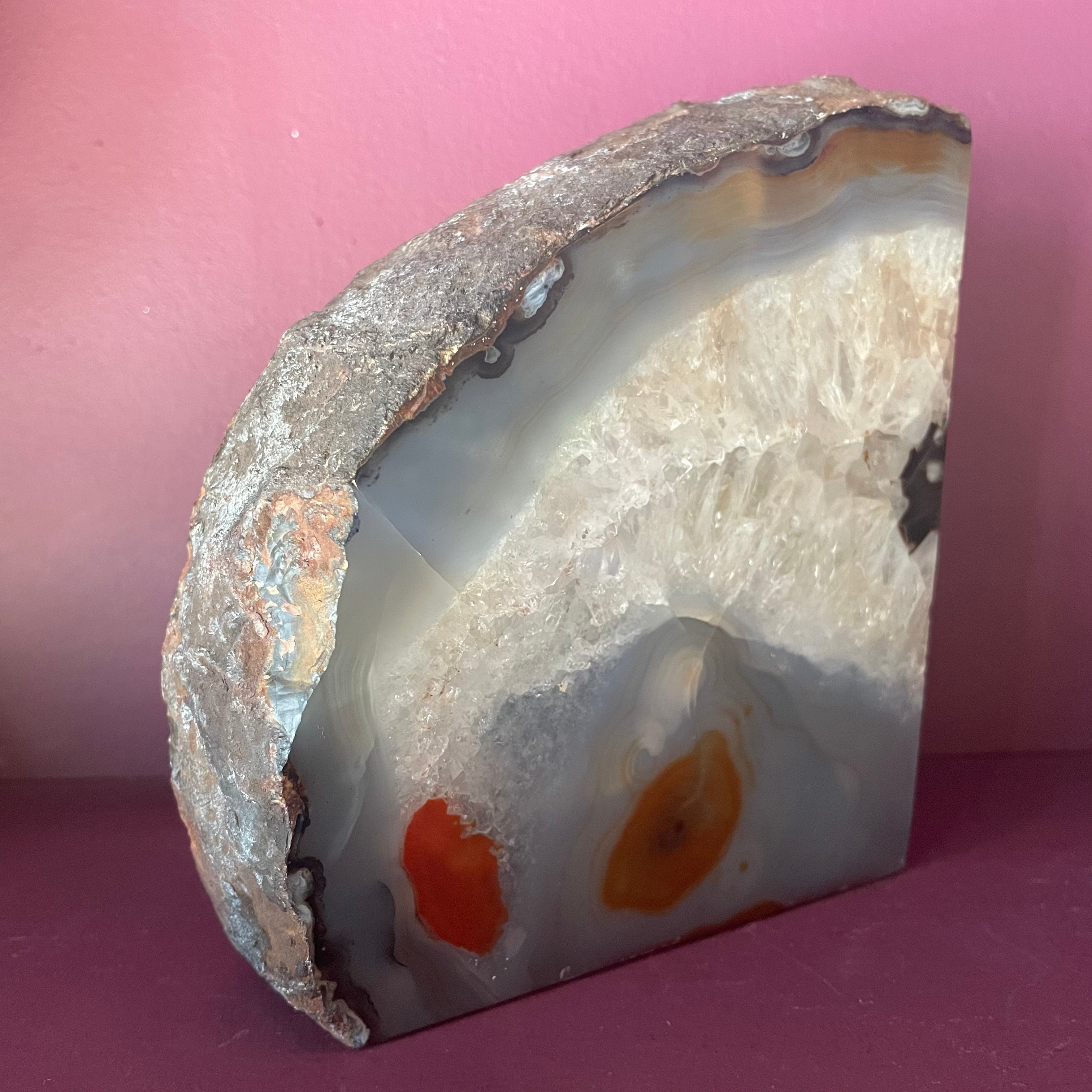 Vintage Single Geode Bookend