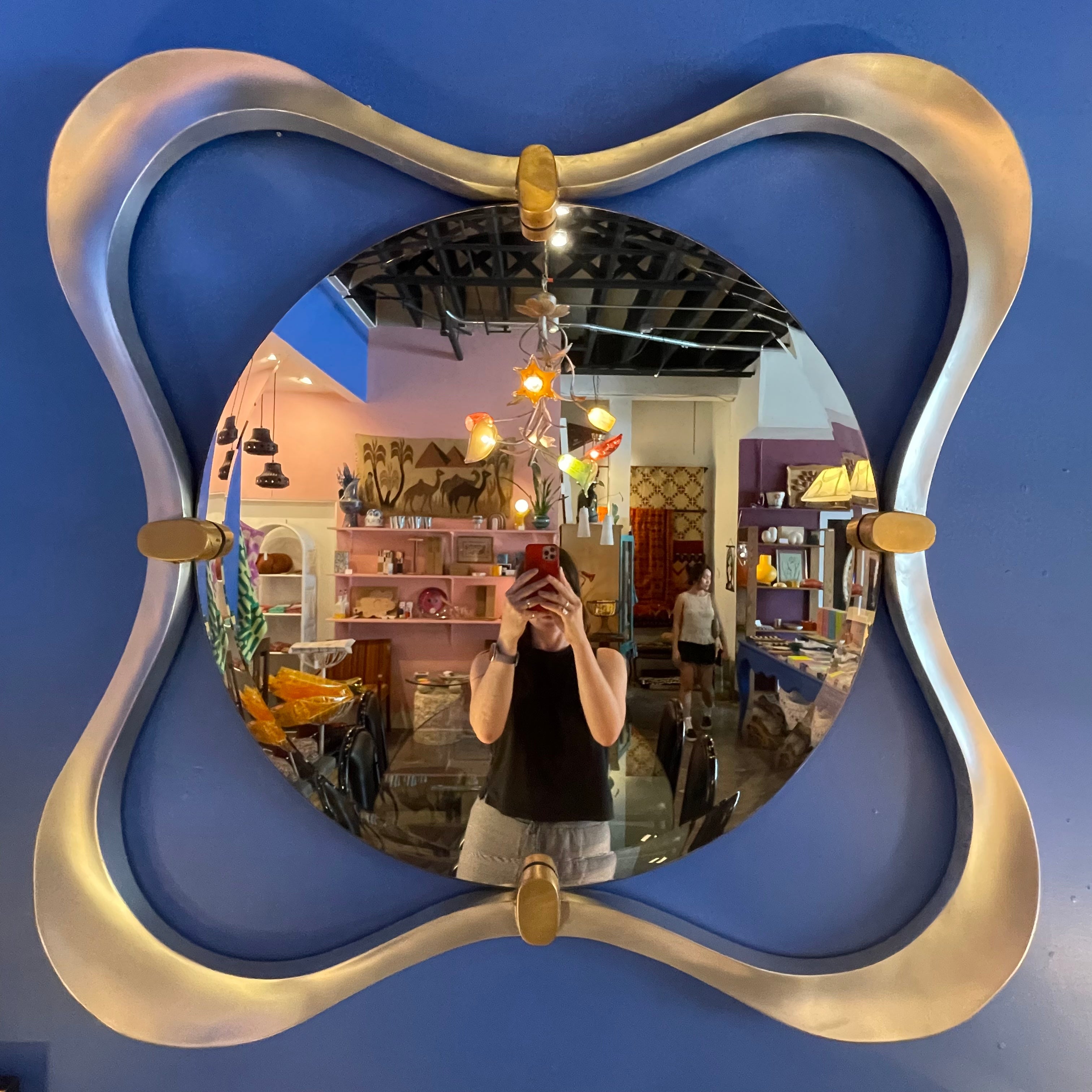 Vintage 42" Postmodern Wall Mirror