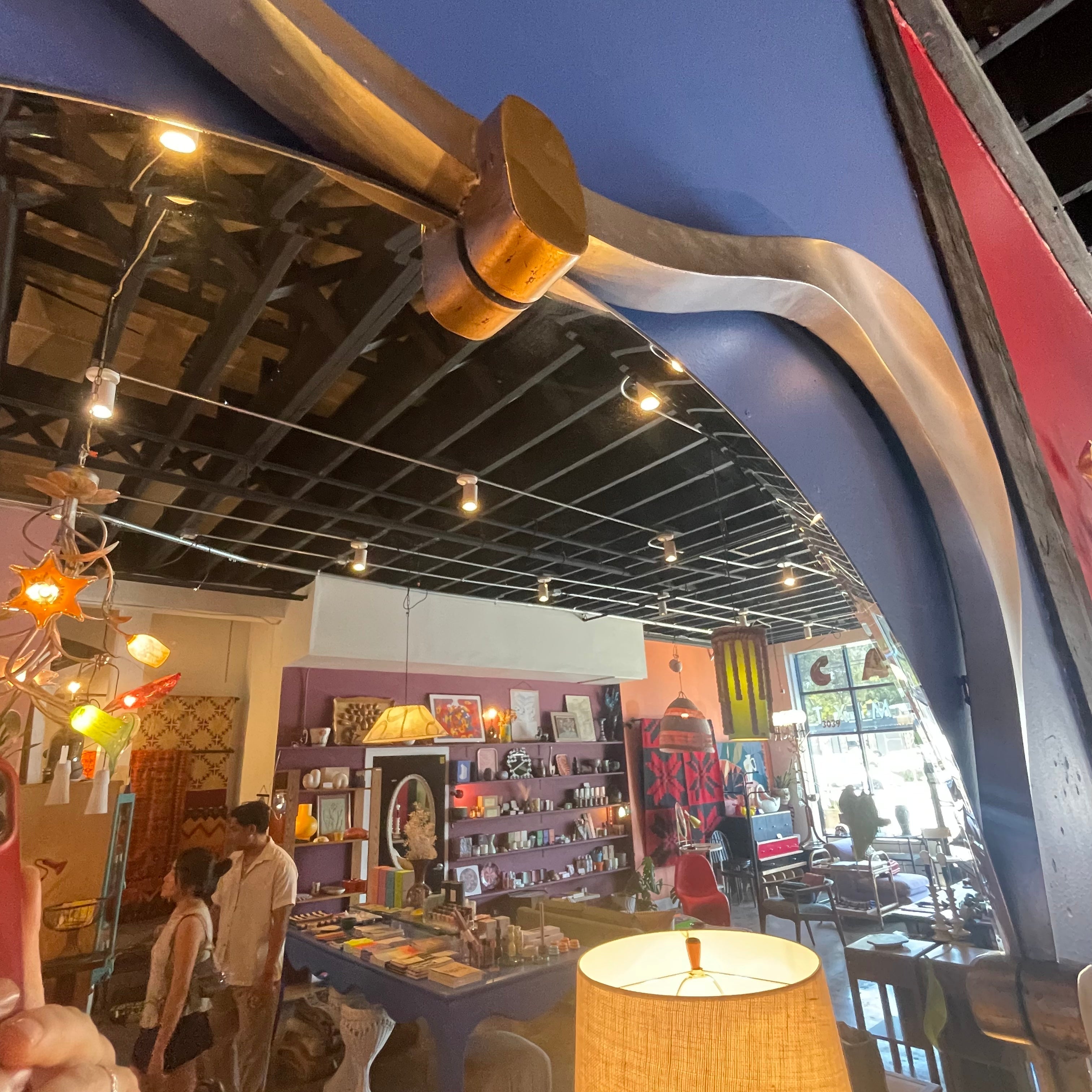 Vintage 42" Postmodern Wall Mirror