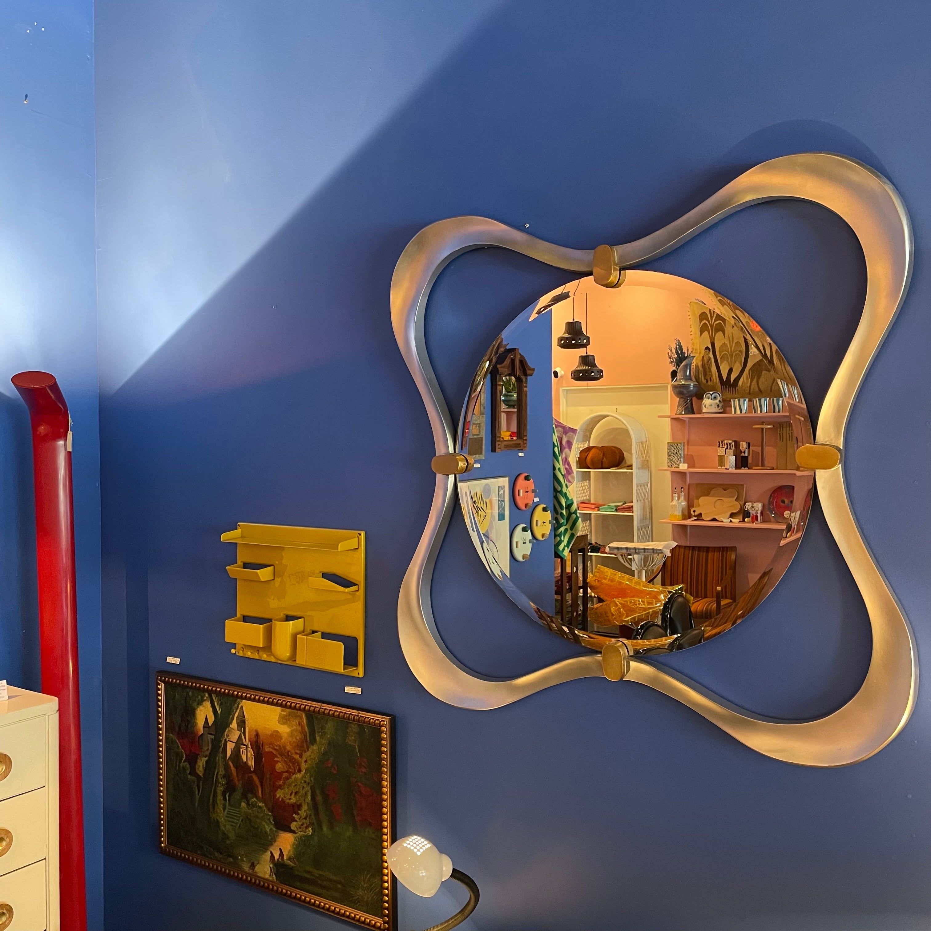 Vintage 42" Postmodern Wall Mirror