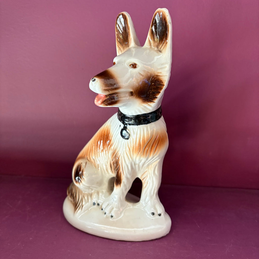 Vintage Shepard Ceramic Dogs - a pair