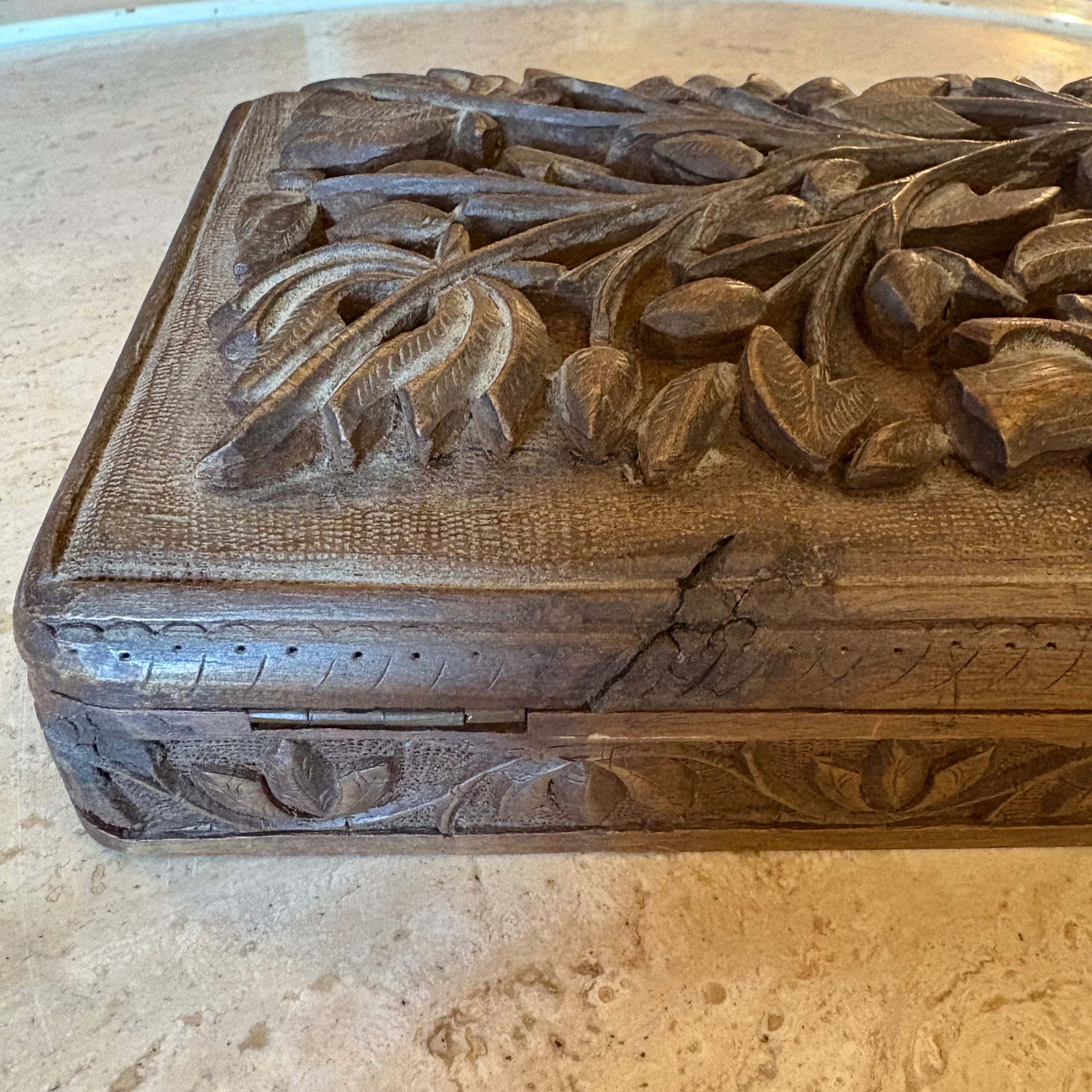Vintage Carved Wooden Boxes