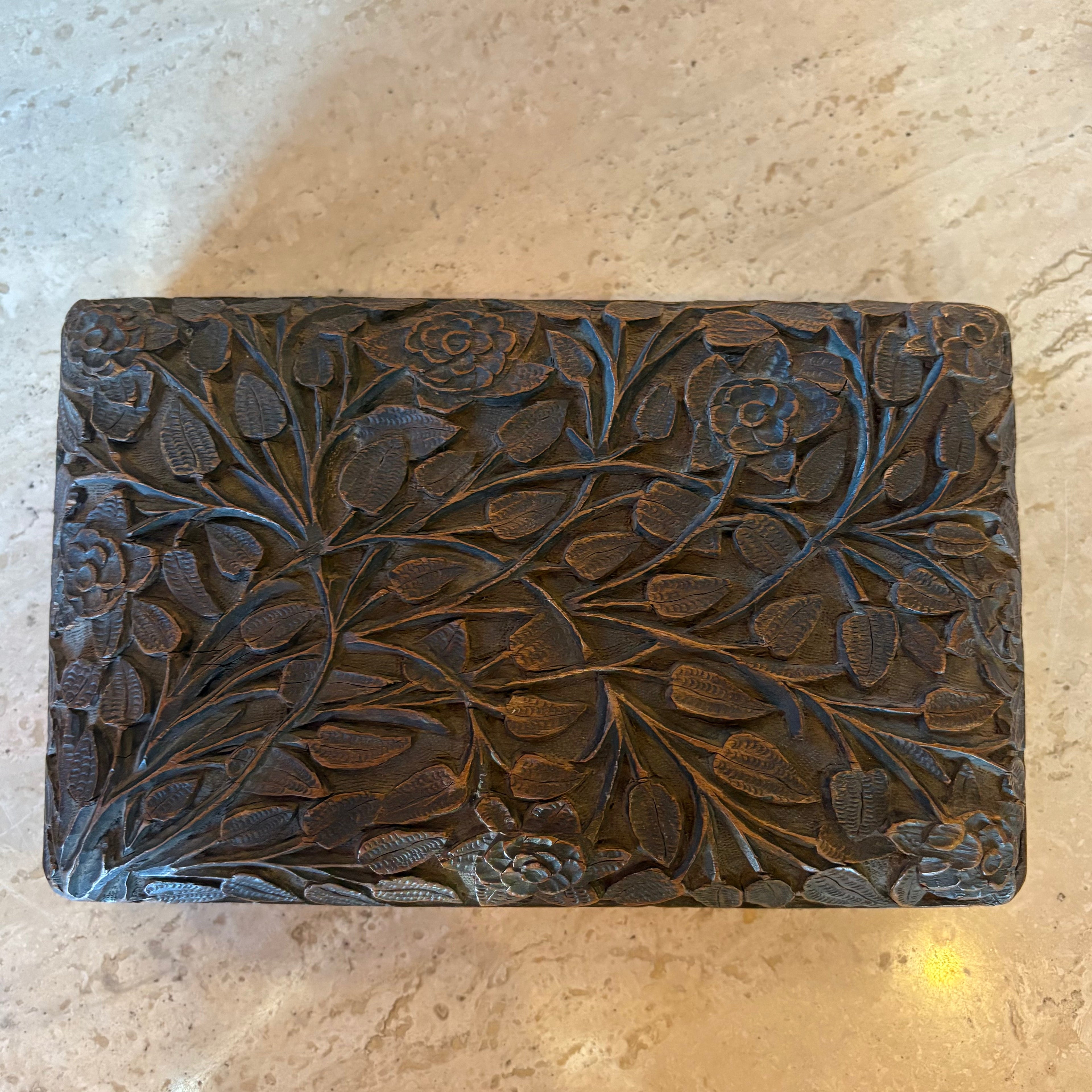 Vintage Carved Wooden Boxes