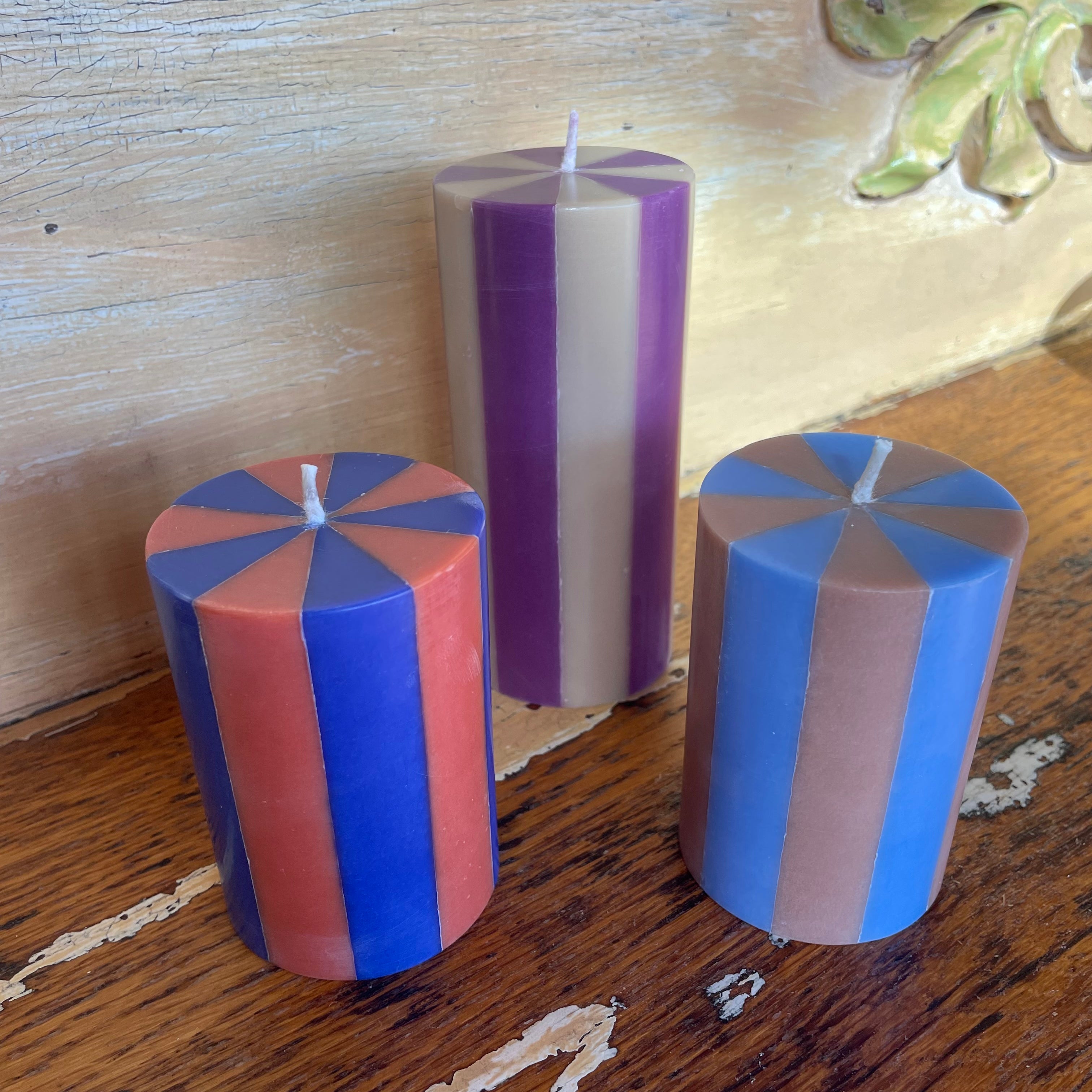Stripe Pillar Candle by Yod and Co