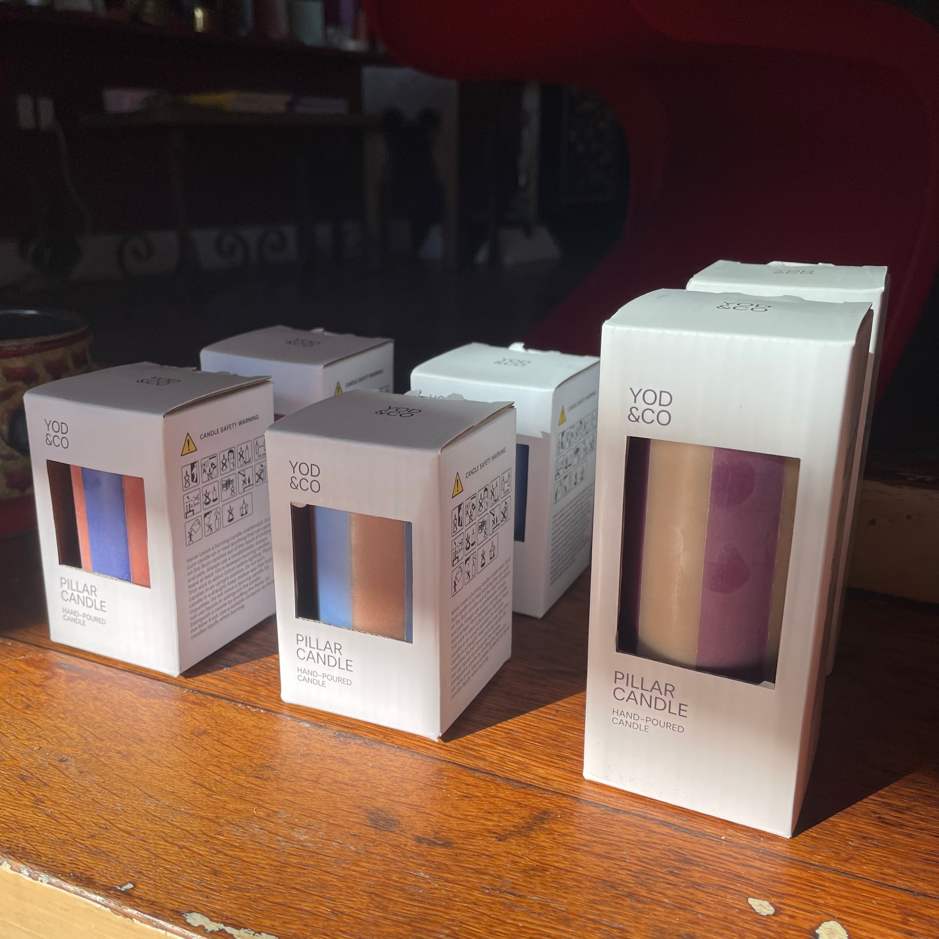 Stripe Pillar Candle by Yod and Co