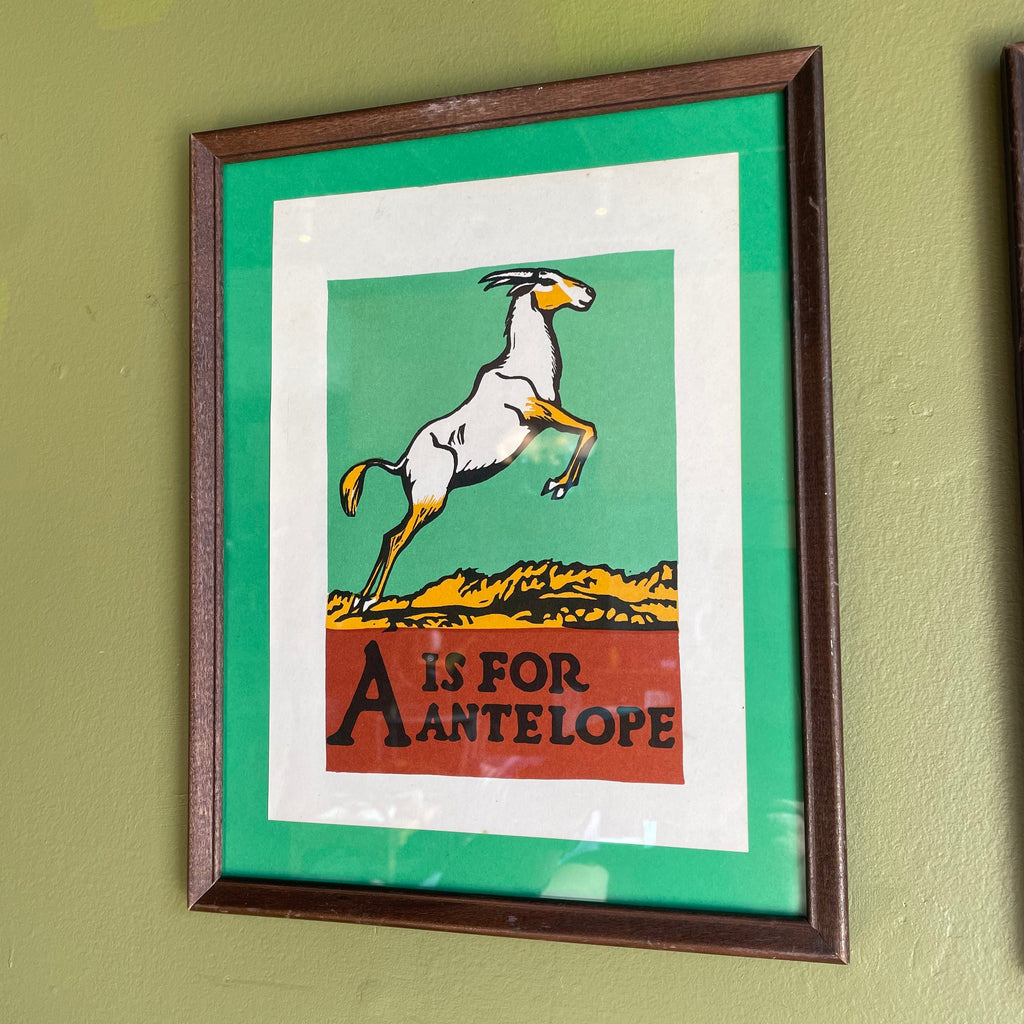 MCM Vintage Alphabet Art by C.B. Falls