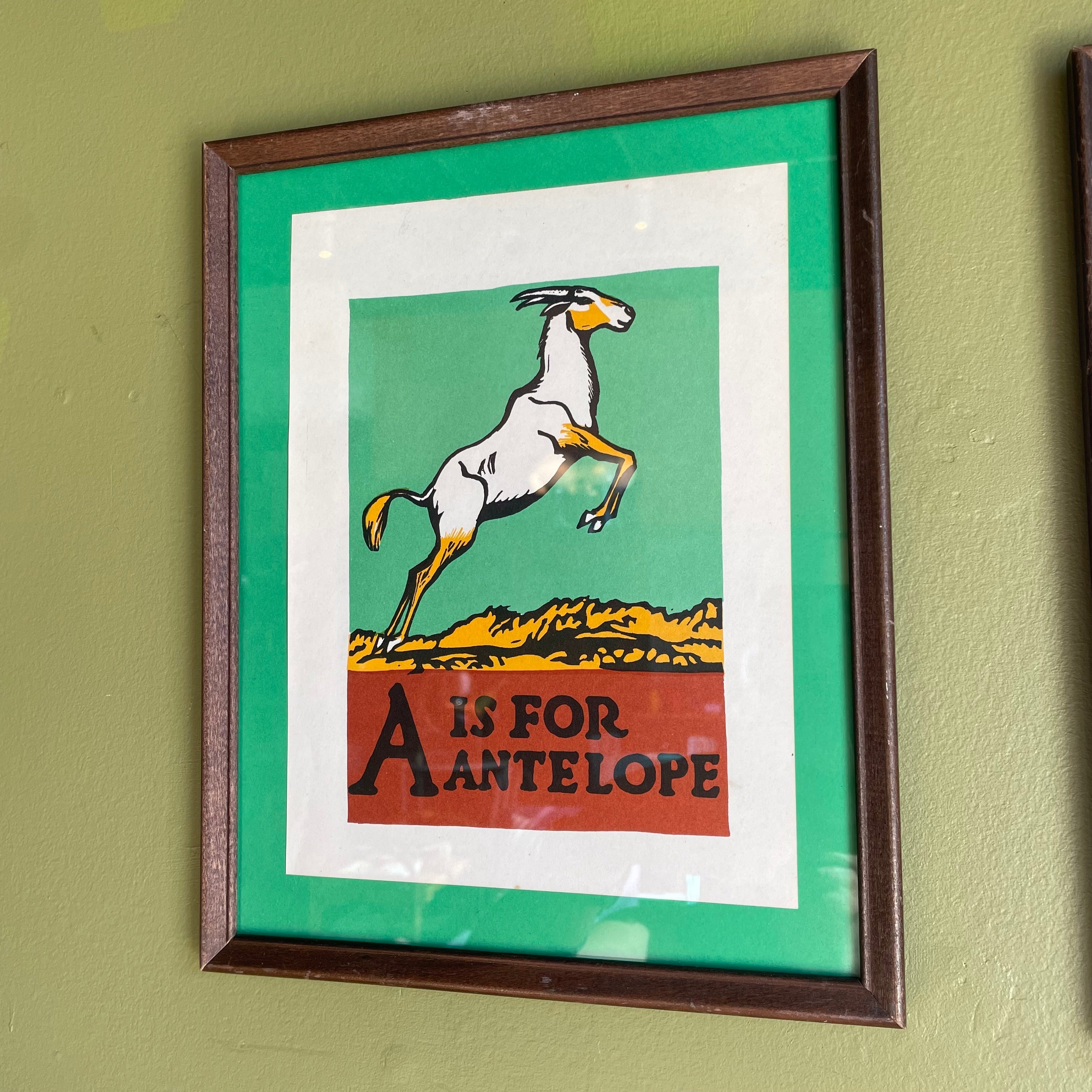 MCM Vintage Alphabet Art by C.B. Falls