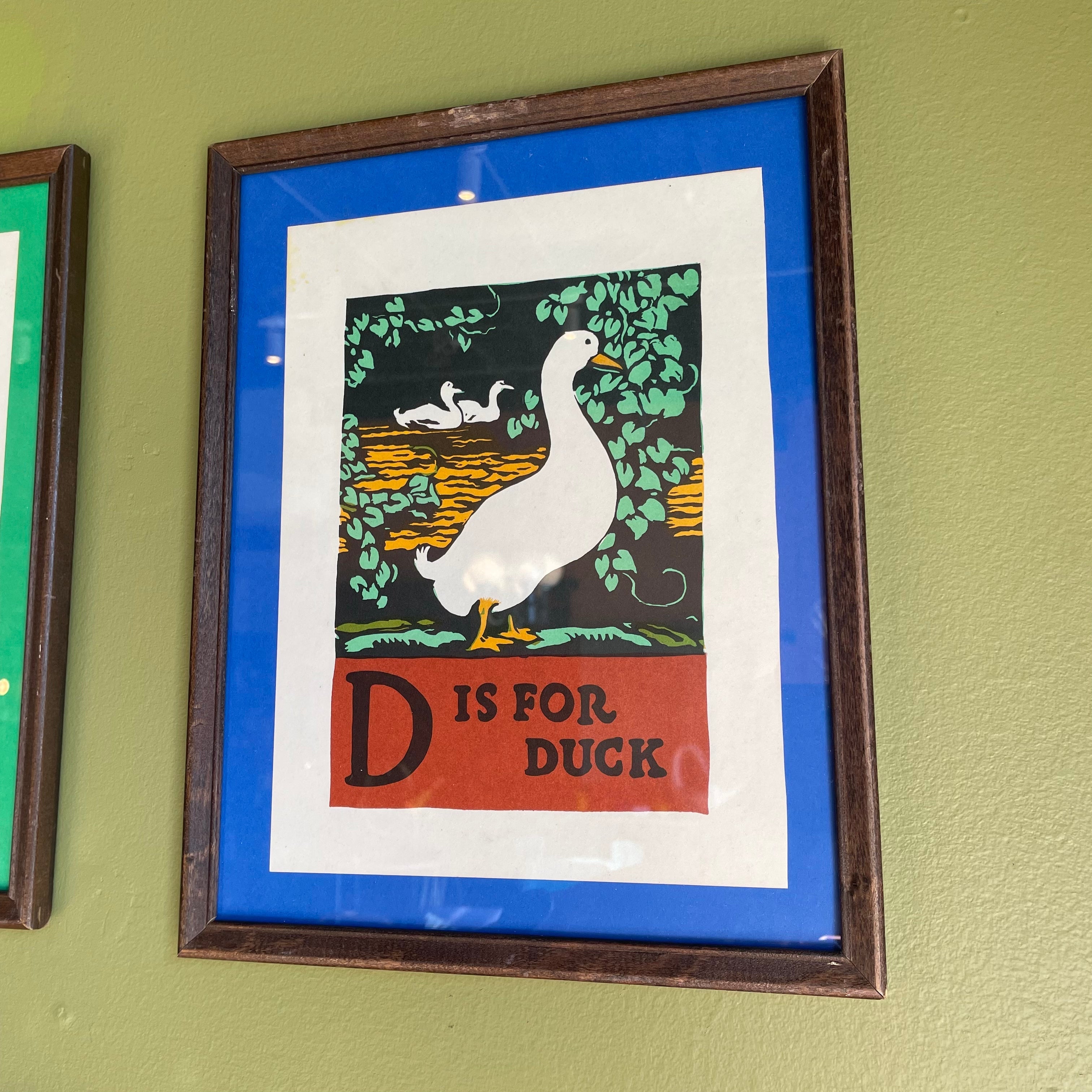 MCM Vintage Alphabet Art by C.B. Falls