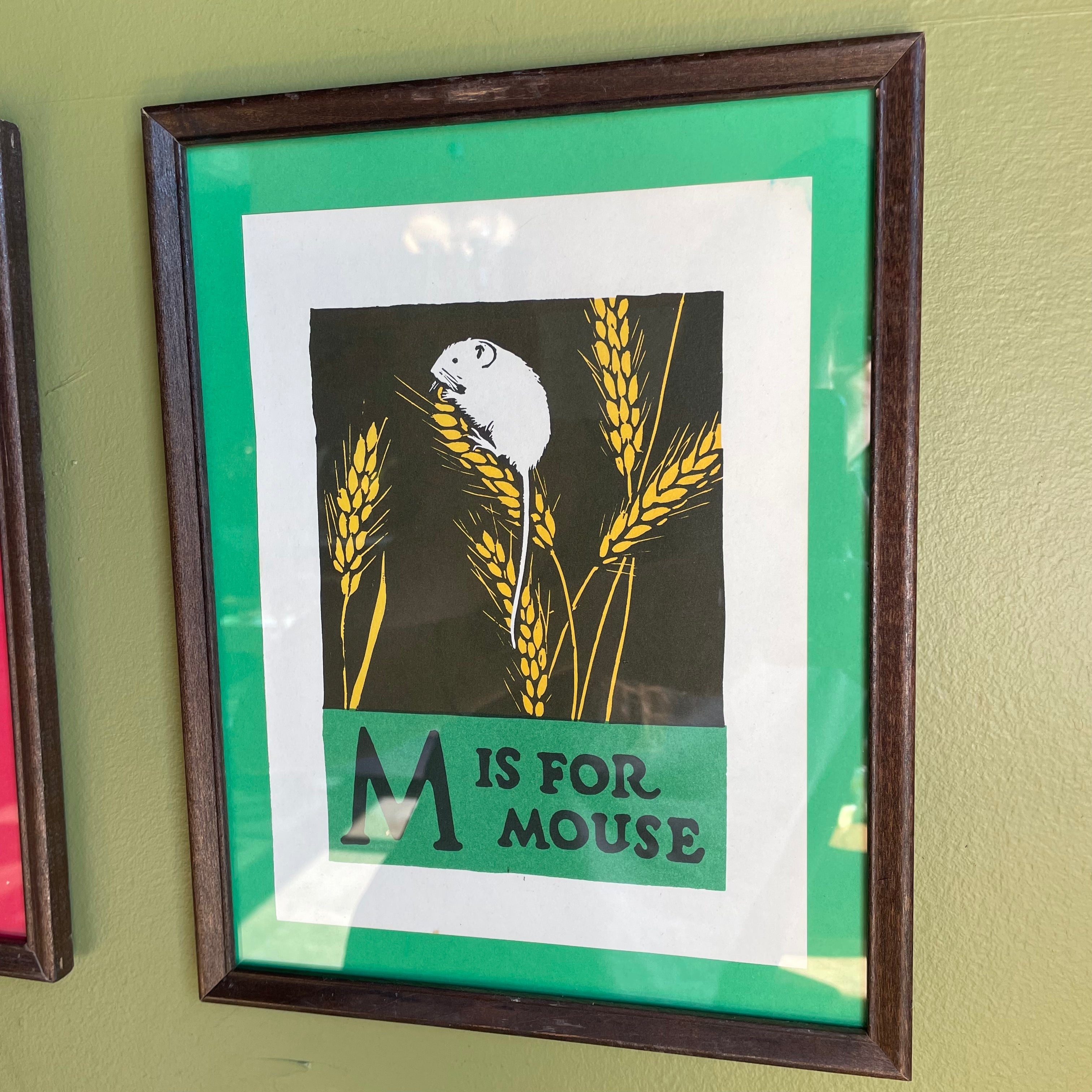 MCM Vintage Alphabet Art by C.B. Falls