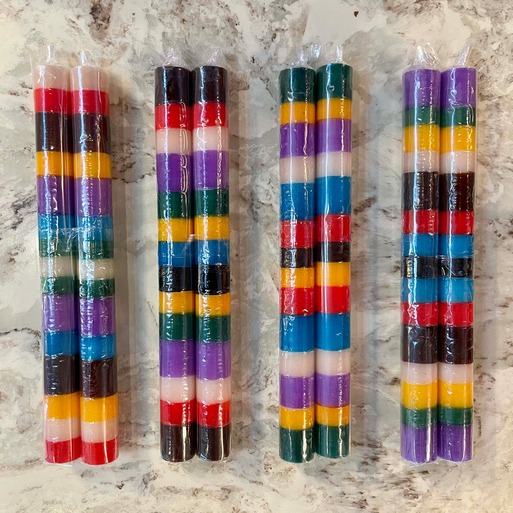 9" Taper Kapula Candles by Thumbprint Artifacts - Set of 2