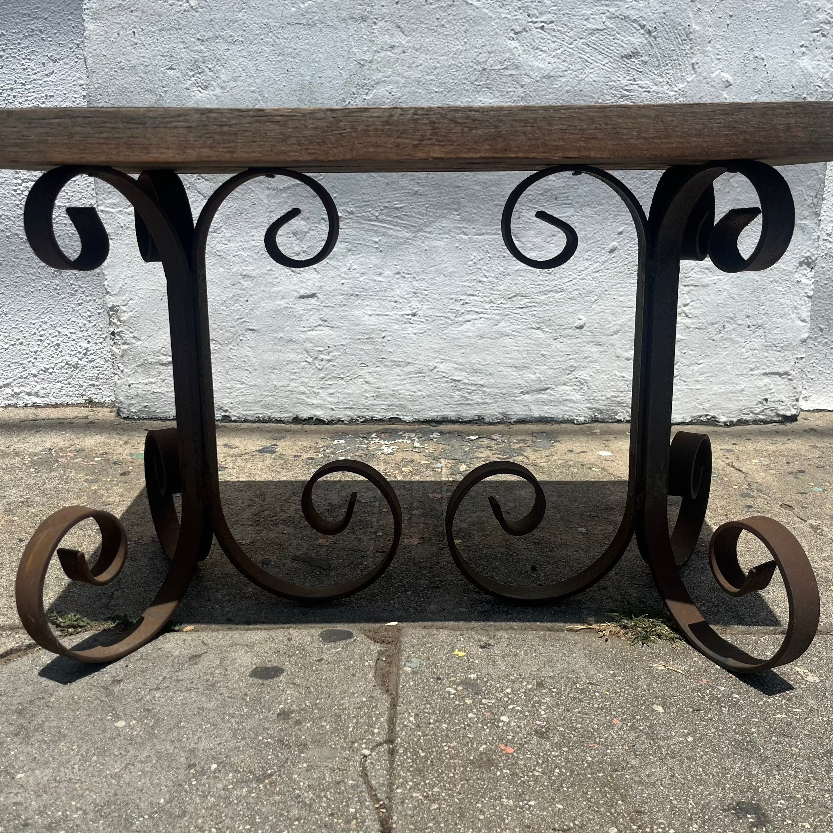 Vintage Tile and Iron Side Table