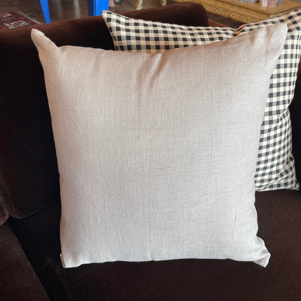 Checkerboard Cotton + Linen Pillows - Price for Each