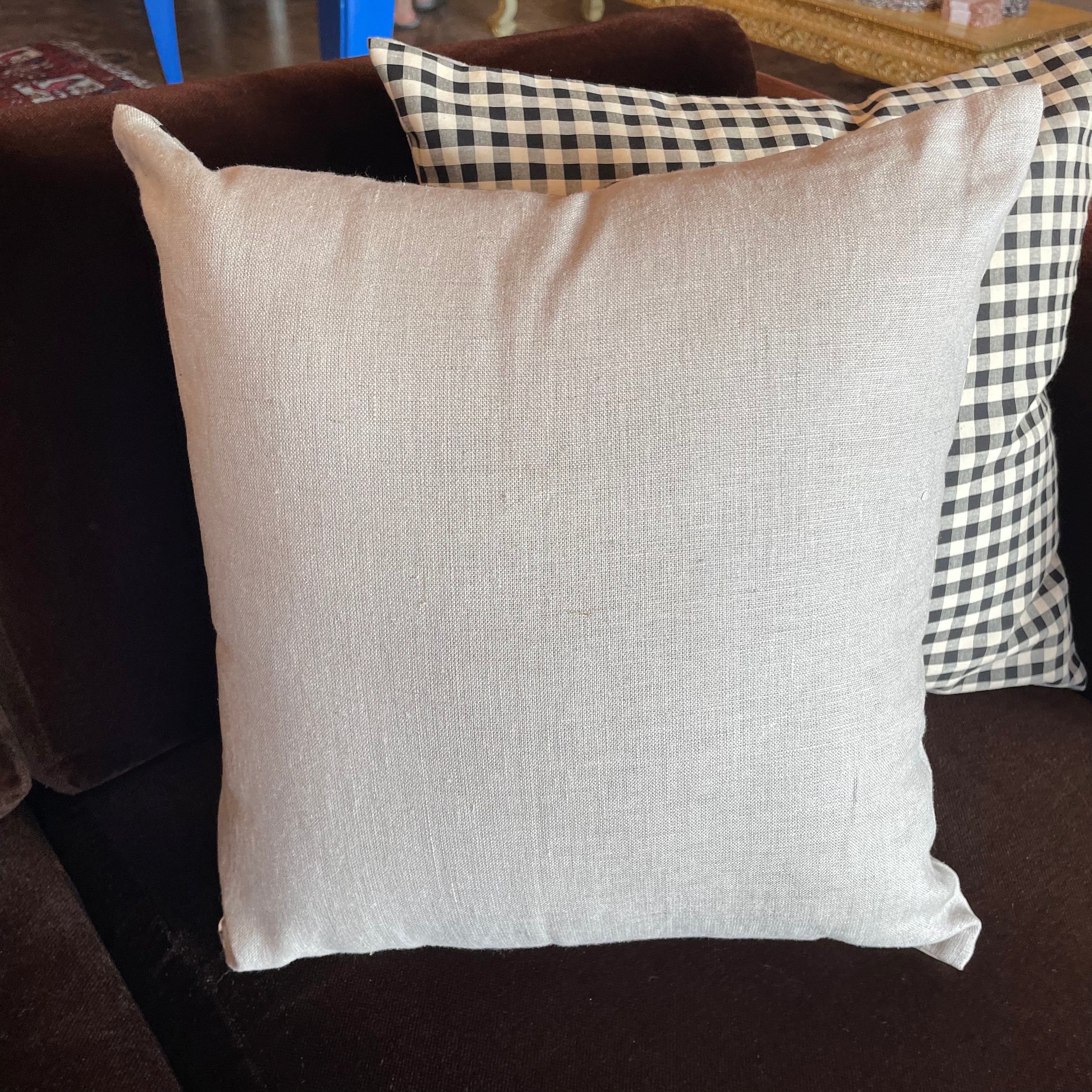 Checkerboard Cotton + Linen Pillows - Price for Each