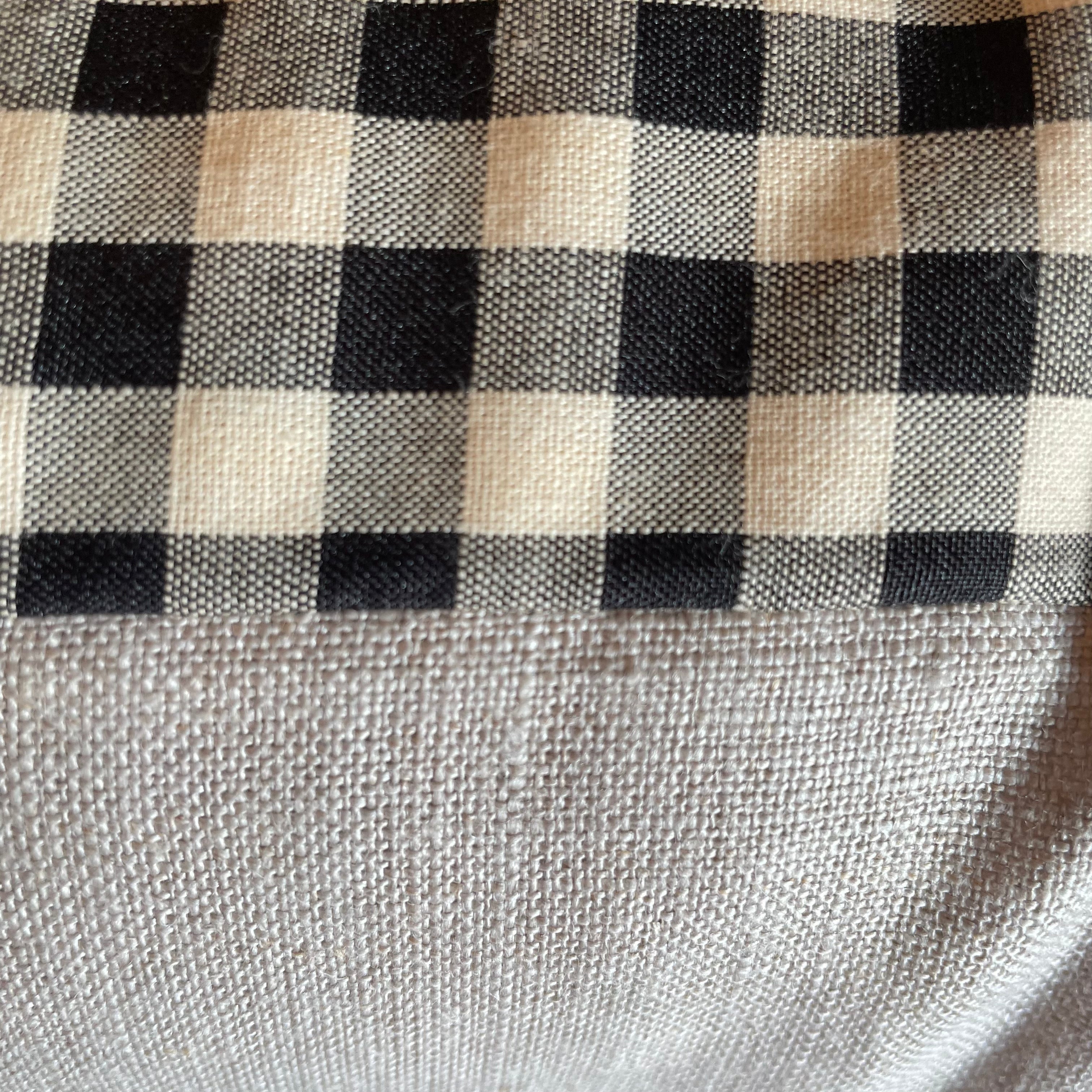 Checkerboard Cotton + Linen Pillows - Price for Each