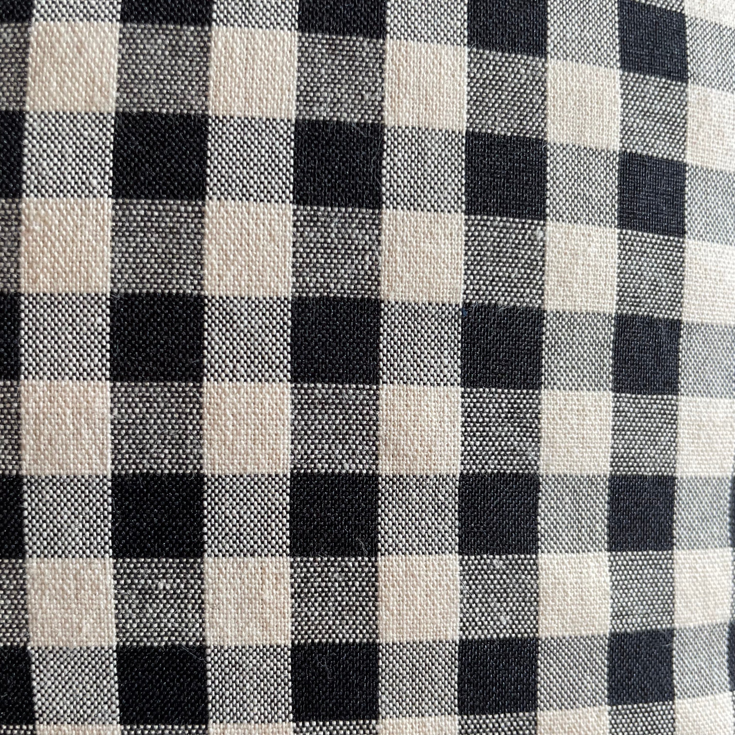 Checkerboard Cotton + Linen Pillows - Price for Each