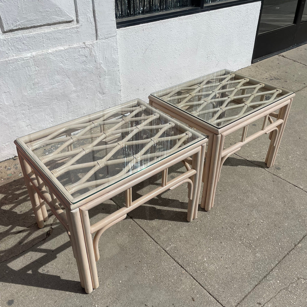 1970's Coastal Wooden Side Tables - 1 Available