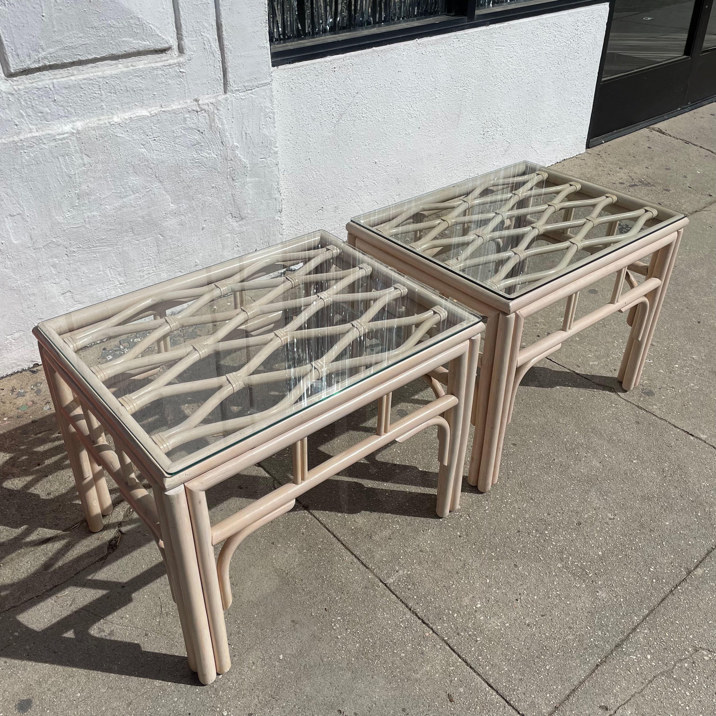 1970's Coastal Wooden Side Tables - 1 Available