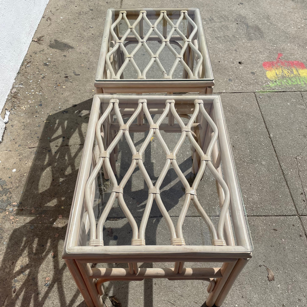 1970's Coastal Wooden Side Tables - 1 Available