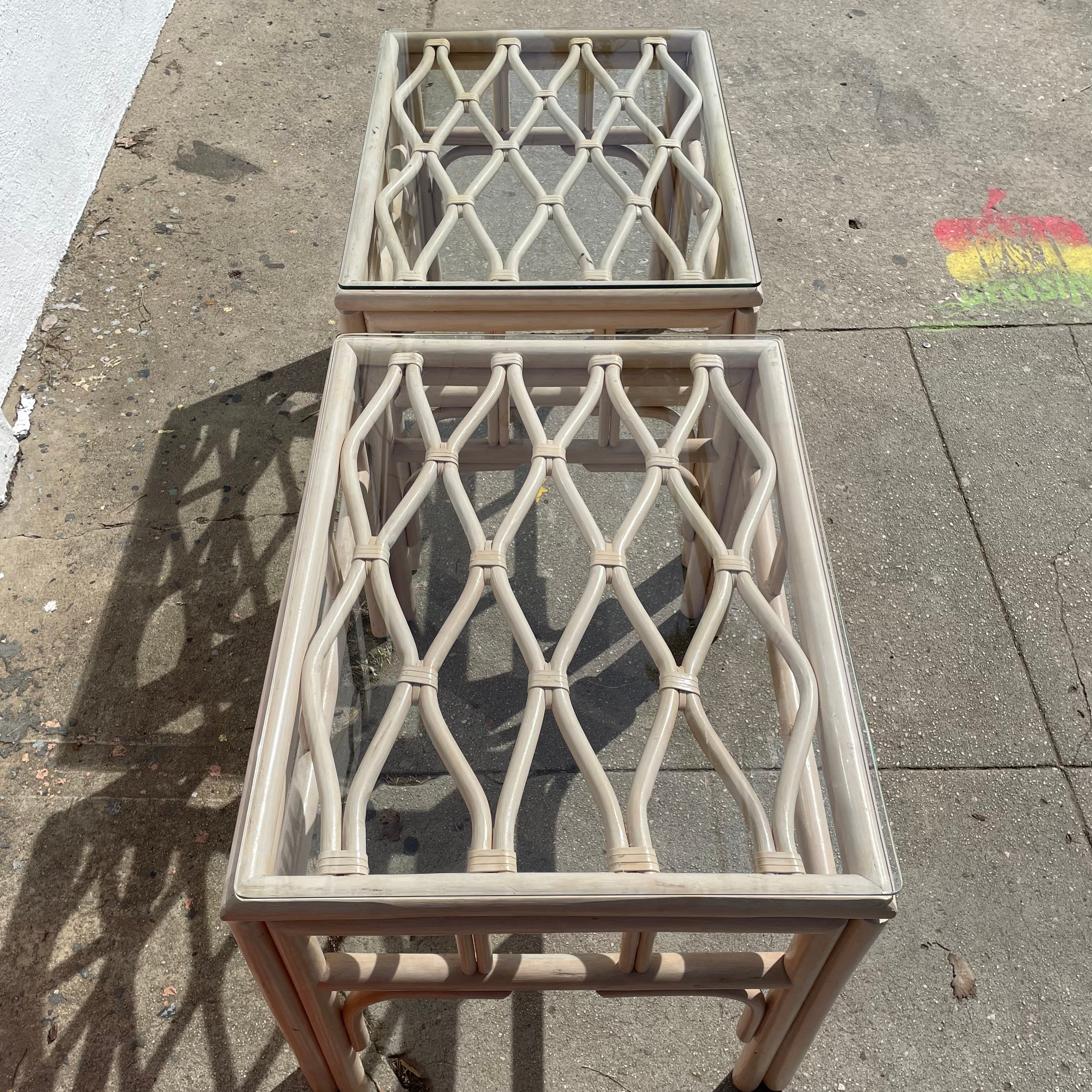1970's Coastal Wooden Side Tables - 1 Available