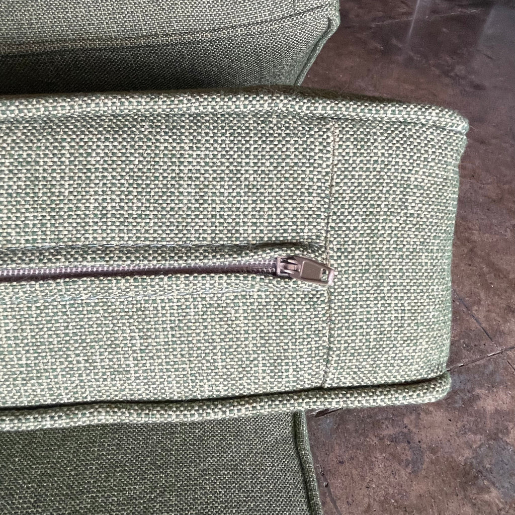 Mid-century Green Tweed Loveseat - 56" L