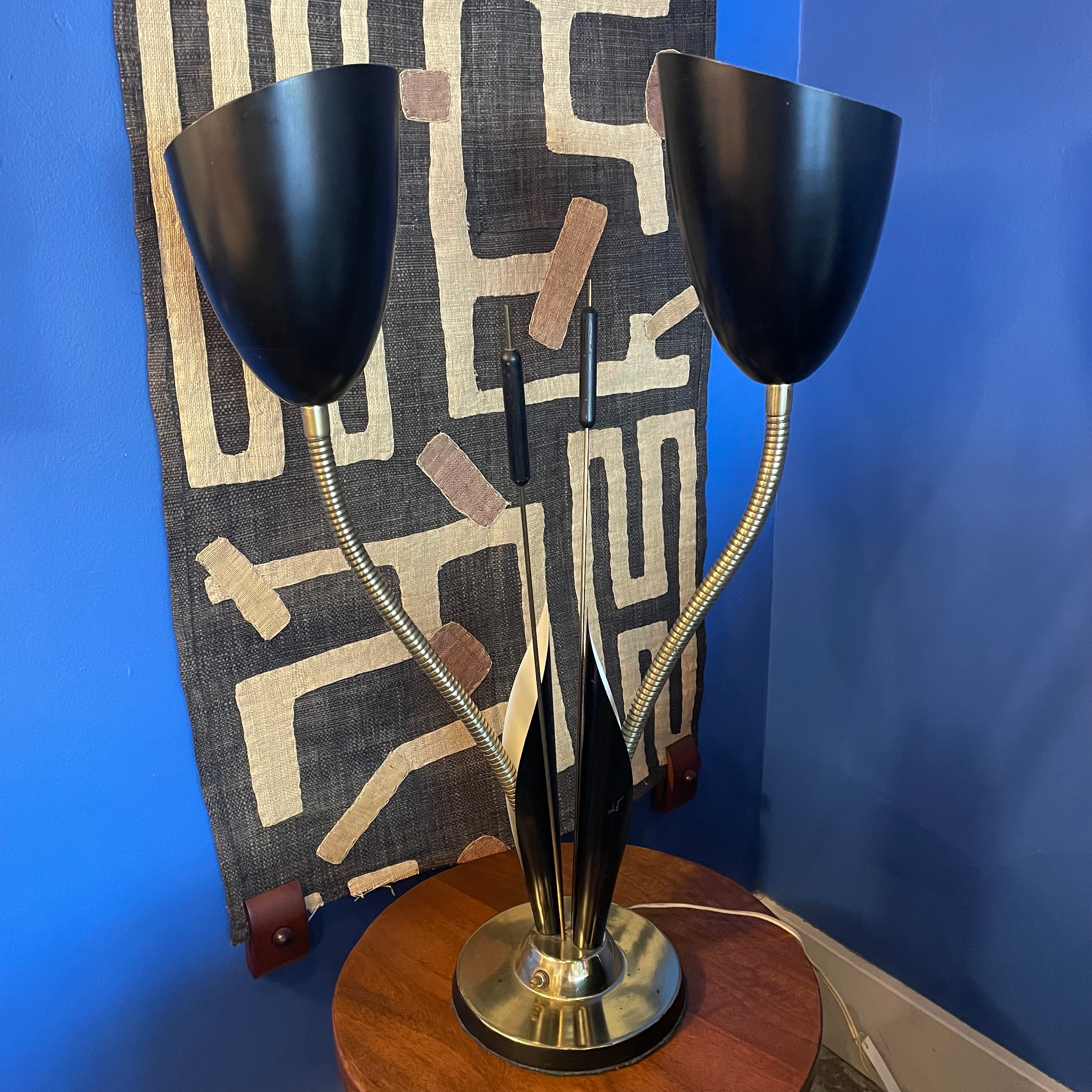 Vintage Gooseneck Calla Lily Lamp
